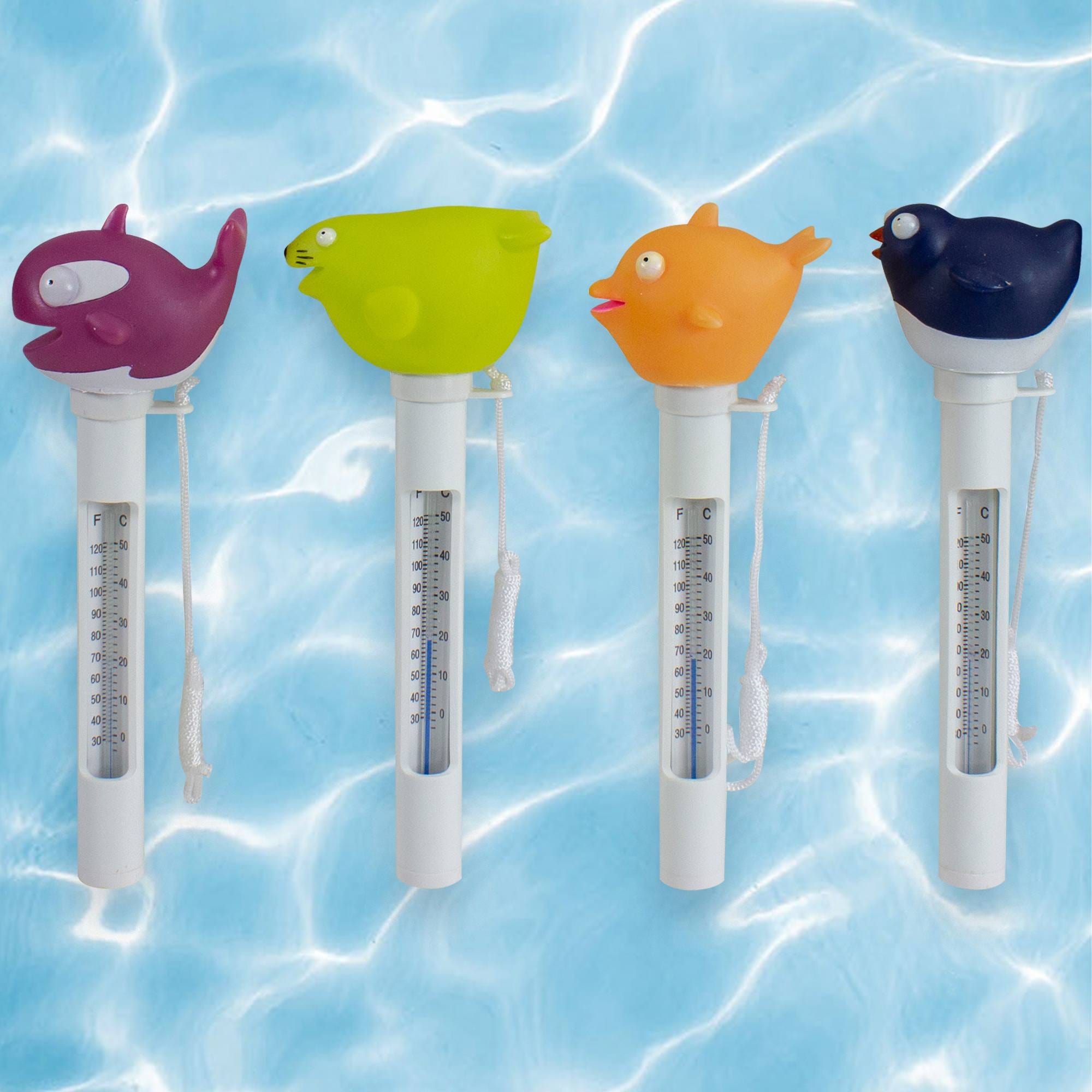 Pool Central 8.25 inch Sea Babies Floating Pool Thermometers - Set of 4