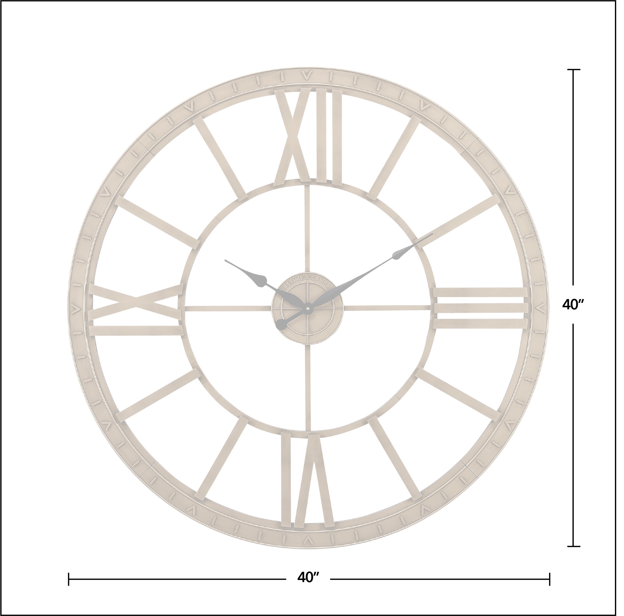 FirsTime Our Gold Big Time Clock - 40-in Round, Classic Style, Roman ...