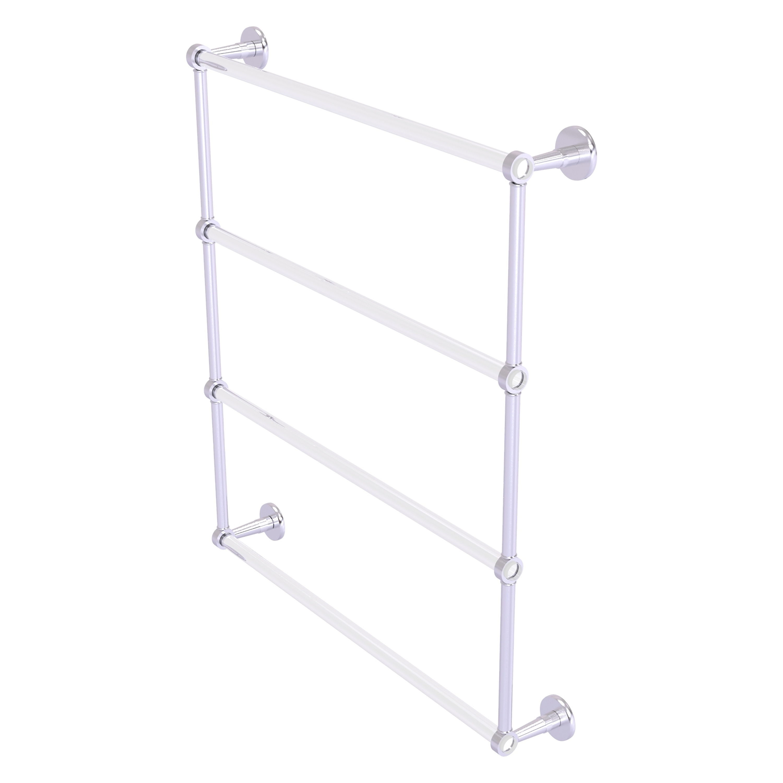 Allied Brass CV-28-30-SCH Clearview 30-in double Satin Chrome Wall mount Double Towel Bar