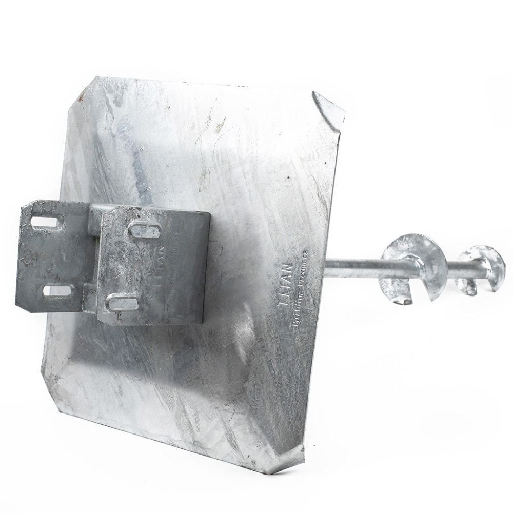 TITAN BUILDING PRODUCTS TIDF442900 39-in x 12.25-in Deck foot anchor Galvanized steel Steel Support bracket