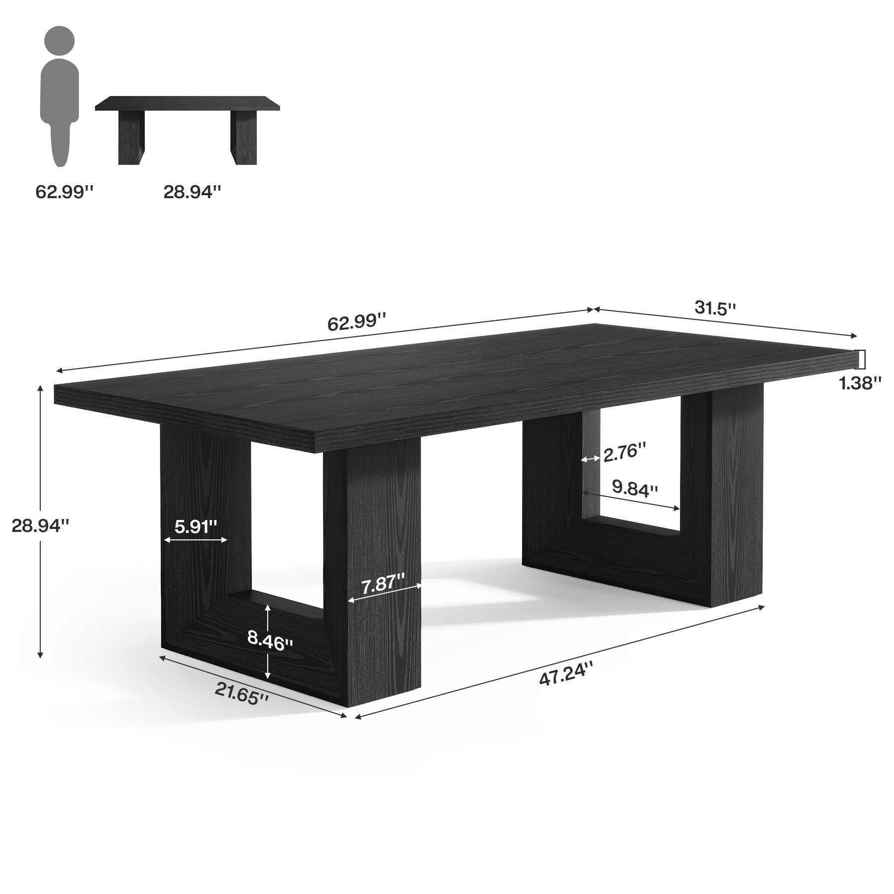 Tribesigns LWOYJL-1147YY Office-Tables - View #6