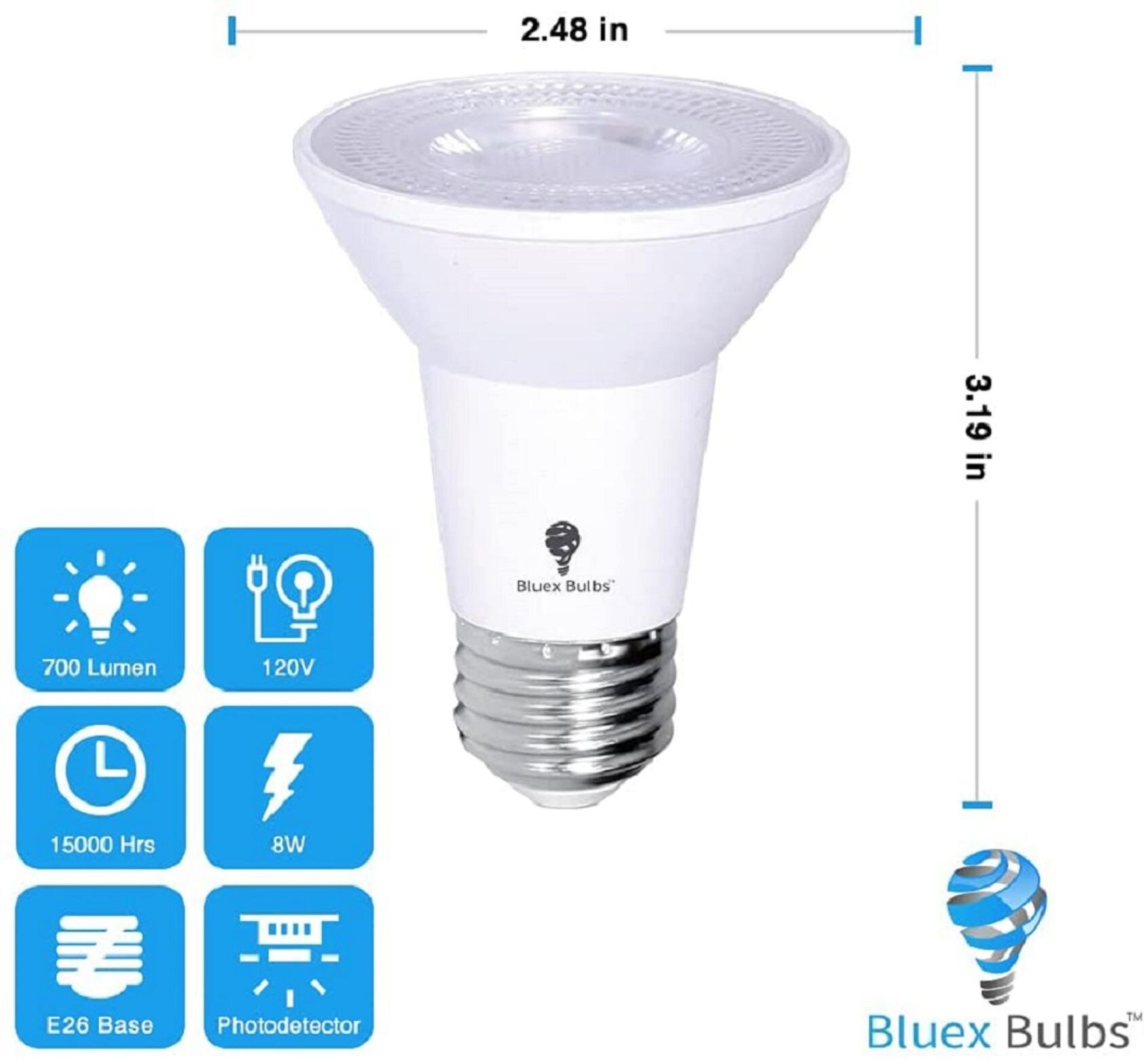 Bluex Bulbs BlueX LED 65-Watt EQ B11 Warm White E26 LED Light Bulb