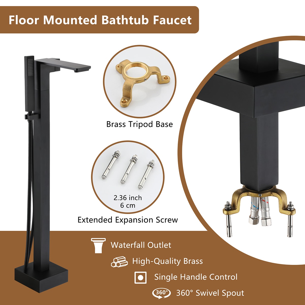 Mondawe MOSL050-12MB Roman-Tub-Faucets - View #6