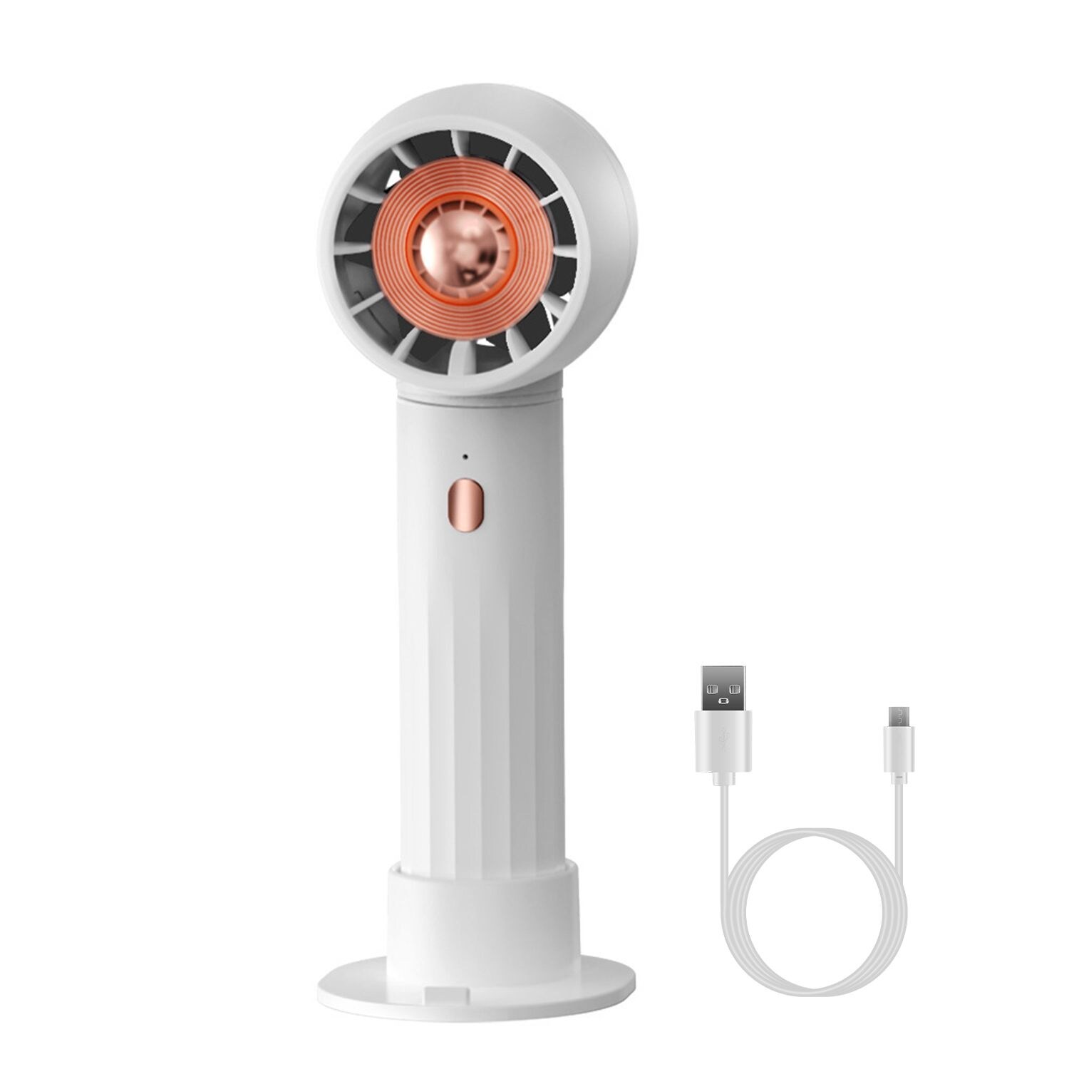 Siavonce XHH730A2 2-in 5 -Volt Indoor White Personal Fan Battery Included Charger Included