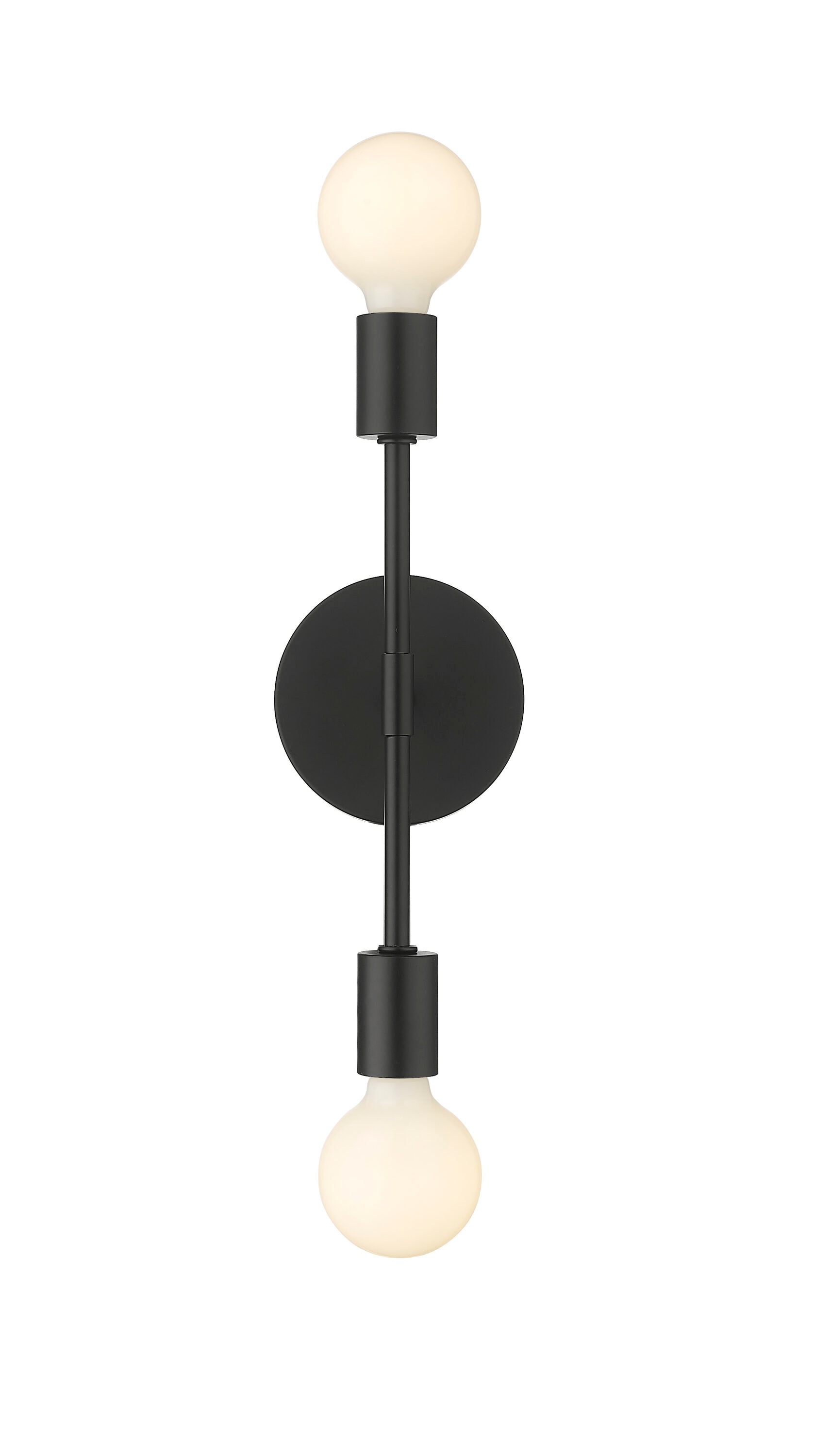Modernist Matte Black Adjustable Outdoor Wall Sconce