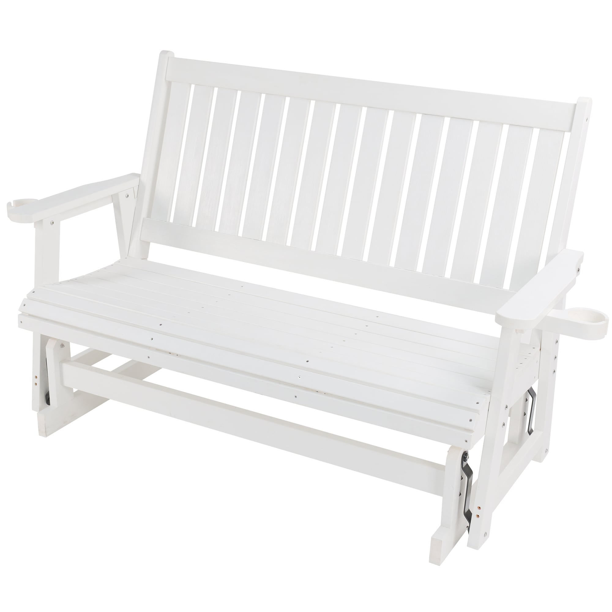 Fortune Candy GS003-W 3-Seater Extra Large HIPS Balcony Rocking Chair with Cup Holder