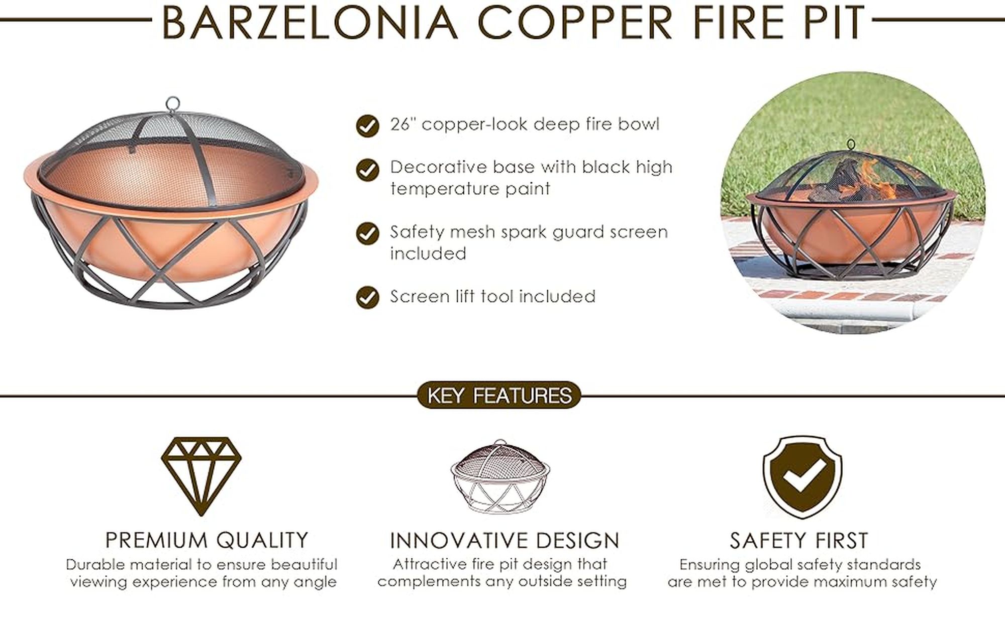 Fire Sense 62241 Outdoor-Woodburning-Firepits - View #9