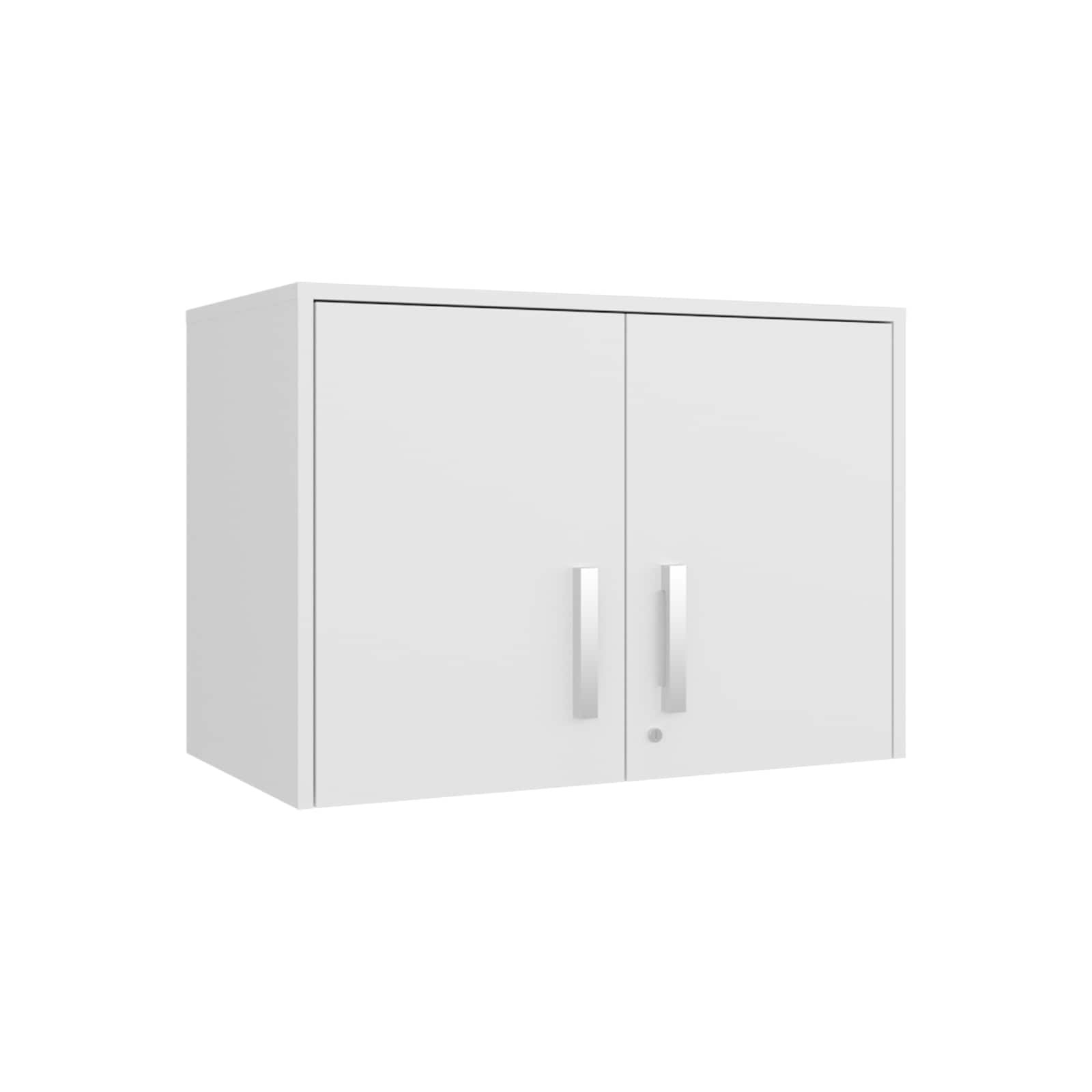 CHITA Contemporary Wall Mounted Storage Cabinet with 2 Doors 4 Shelves Wall Mounted for Home Storage and Organization White