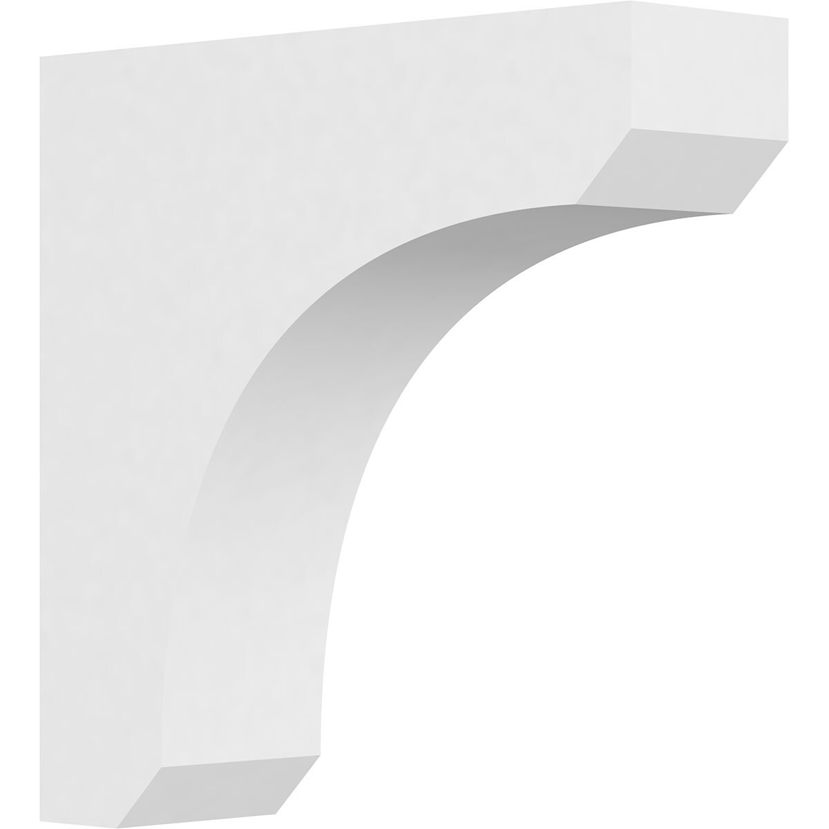 Ekena Millwork CORP03X12X12LGY 3-in x 12-in x 12-in Standard legacy Unfinished White PVC Paintable Corbel