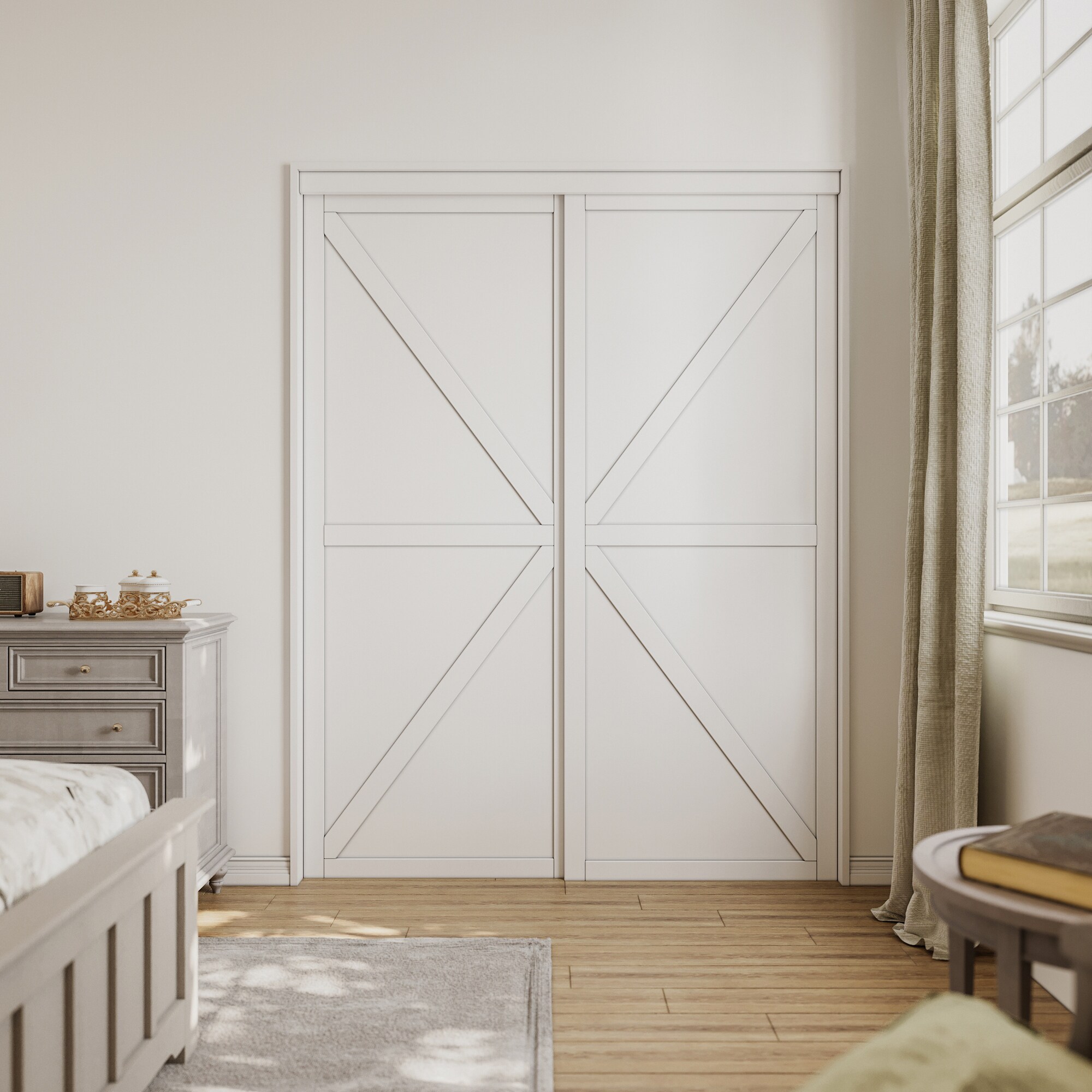 JUJUBON IN-CD-SLK-TL-60 Bifold-Sliding-Closet-Doors - View #2