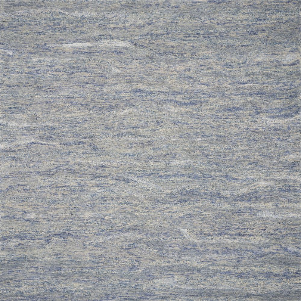 HomeRoots 350054 Bernadette 7 X 9 (ft) Wool Ocean Blue Indoor Distressed/Overdyed Area Rug