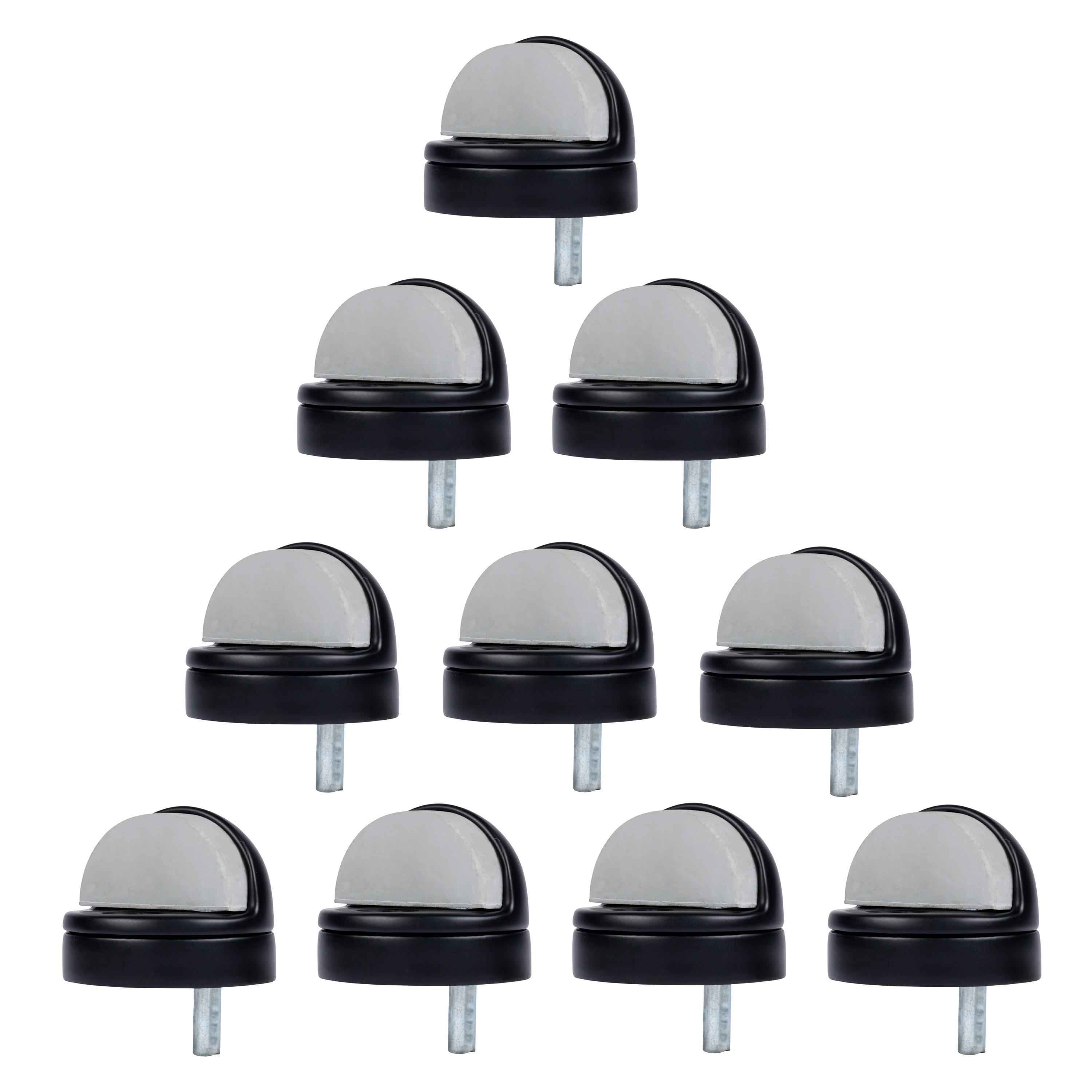BRINKS COMMERCIAL BC41092 1-3/4-in Black Floor Door Stop 10 -Pack