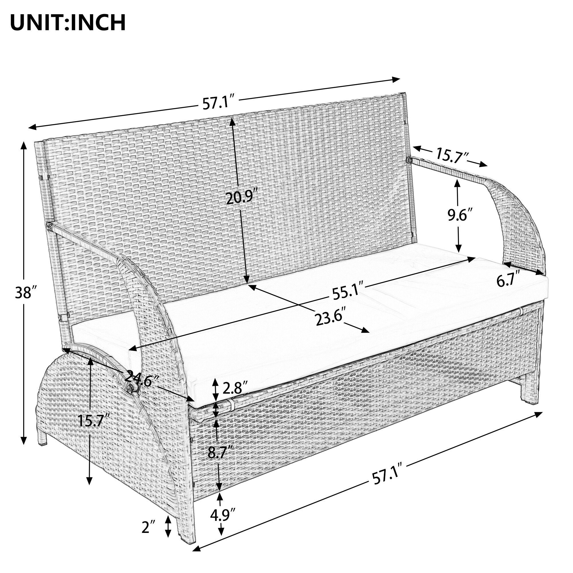 Moda Furnishings MDWF321803AAA Sofas-Loveseats - View #8