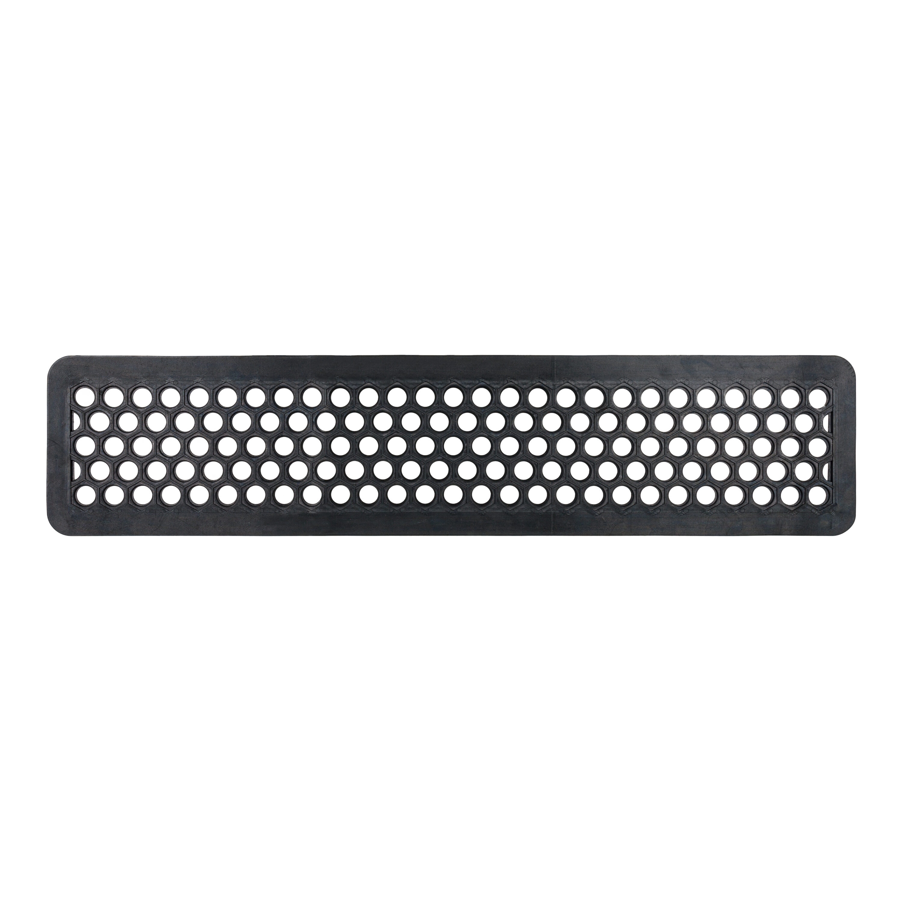 Project Source M615 MLDRB 008036 DRAIN STAIR TREAD 36-in x 10-in x 0.16-in BLACK Polypropylene Square edge Stair Tread