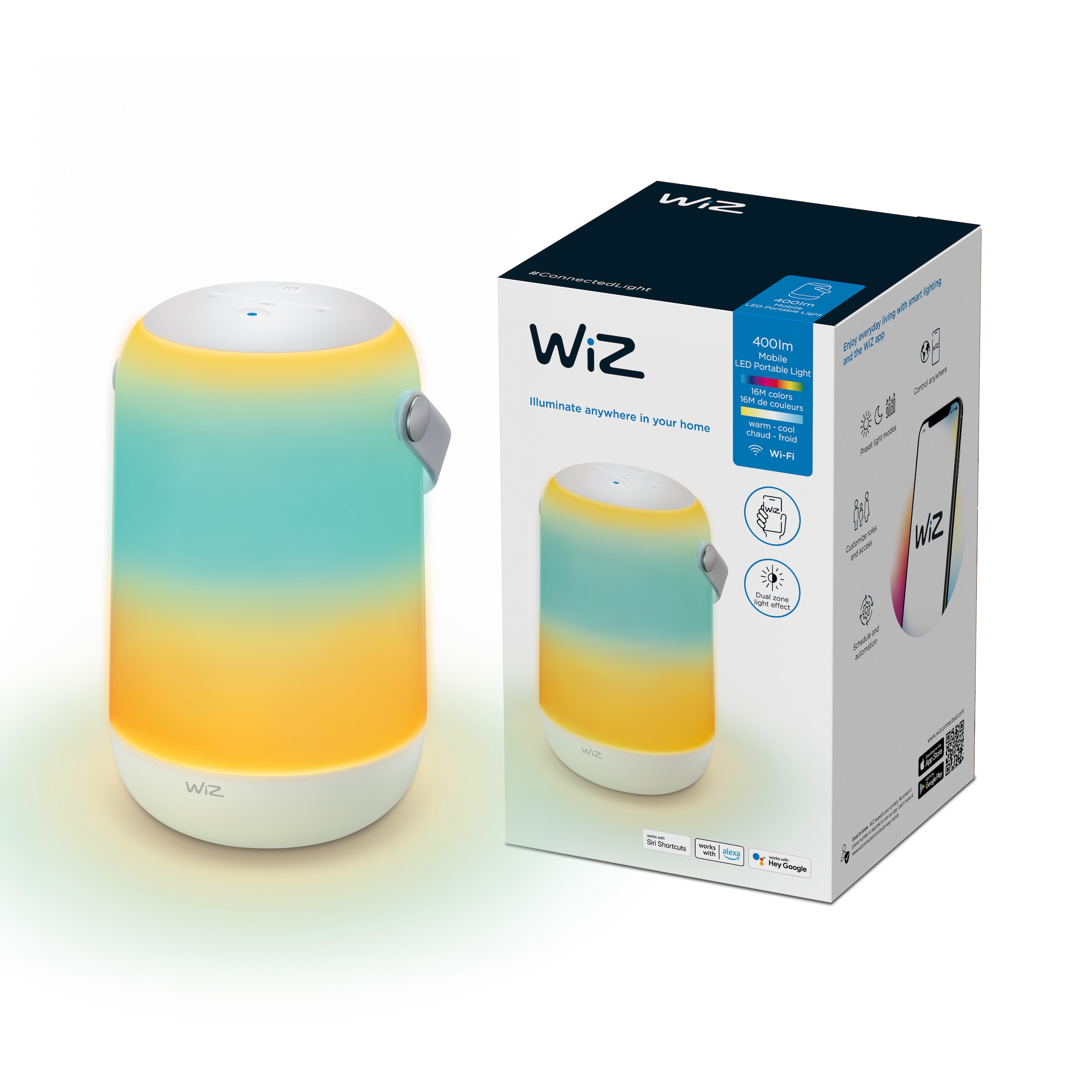 Wiz Smart Table Lamp 76 In White Led Table Lamp With No Shade In The Table Lamps Department At 