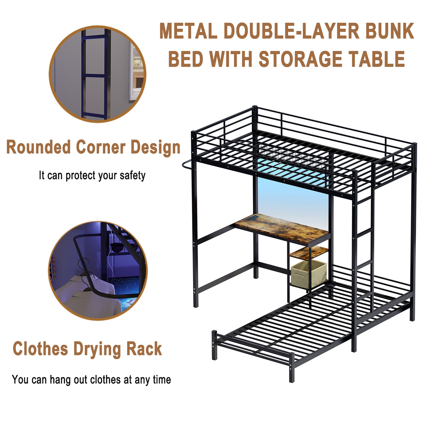 SINOFURN SYD330010BK Bunk-Beds - View #8