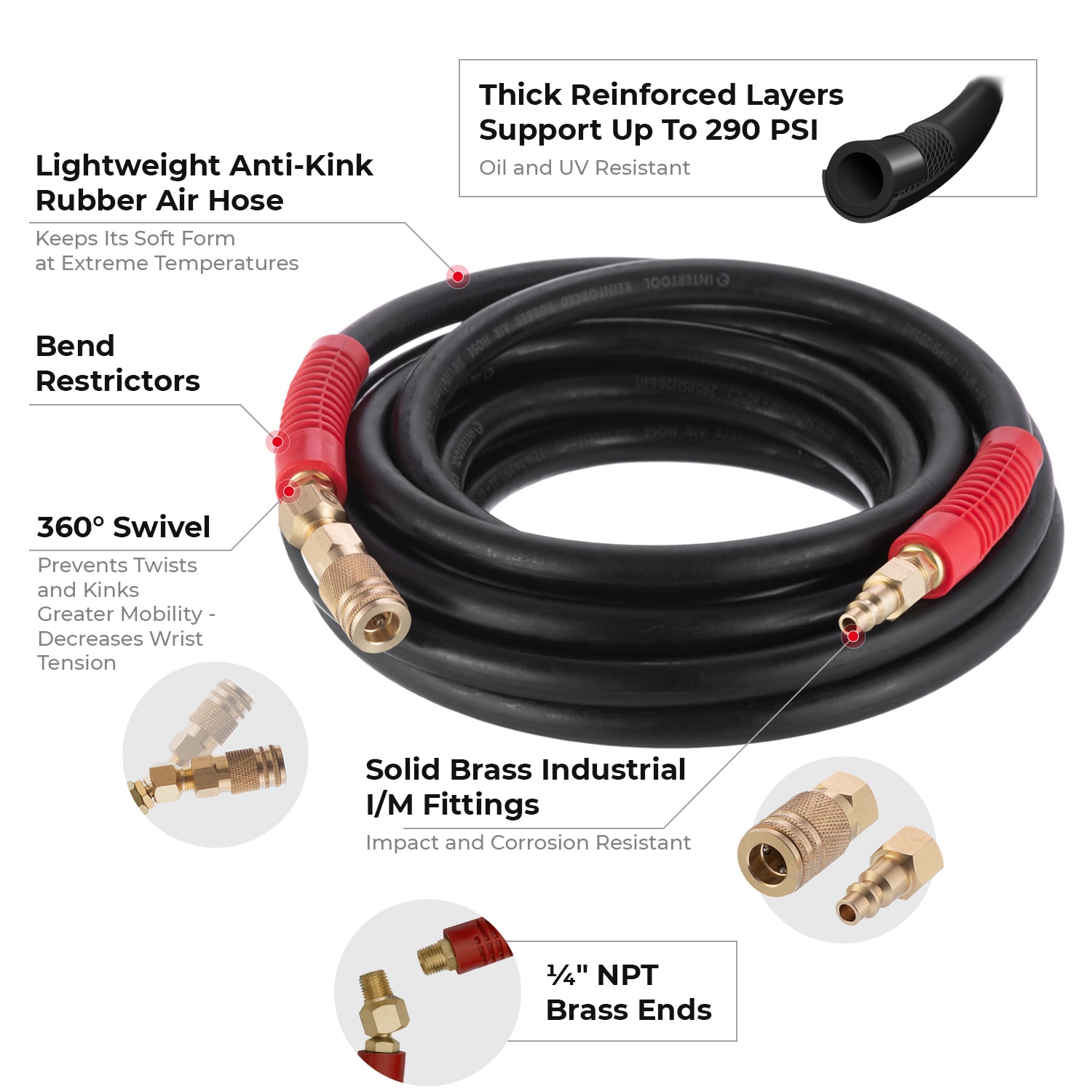 INTERTOOL PT08-1731 Air-Tool-Hoses - View #2