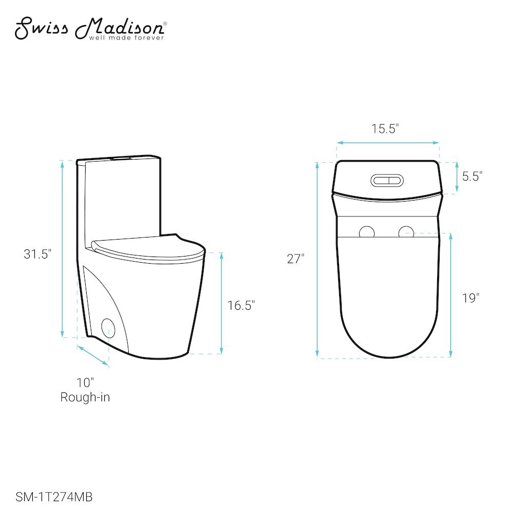 Swiss Madison SM-5-1T274MB toilets - View #7