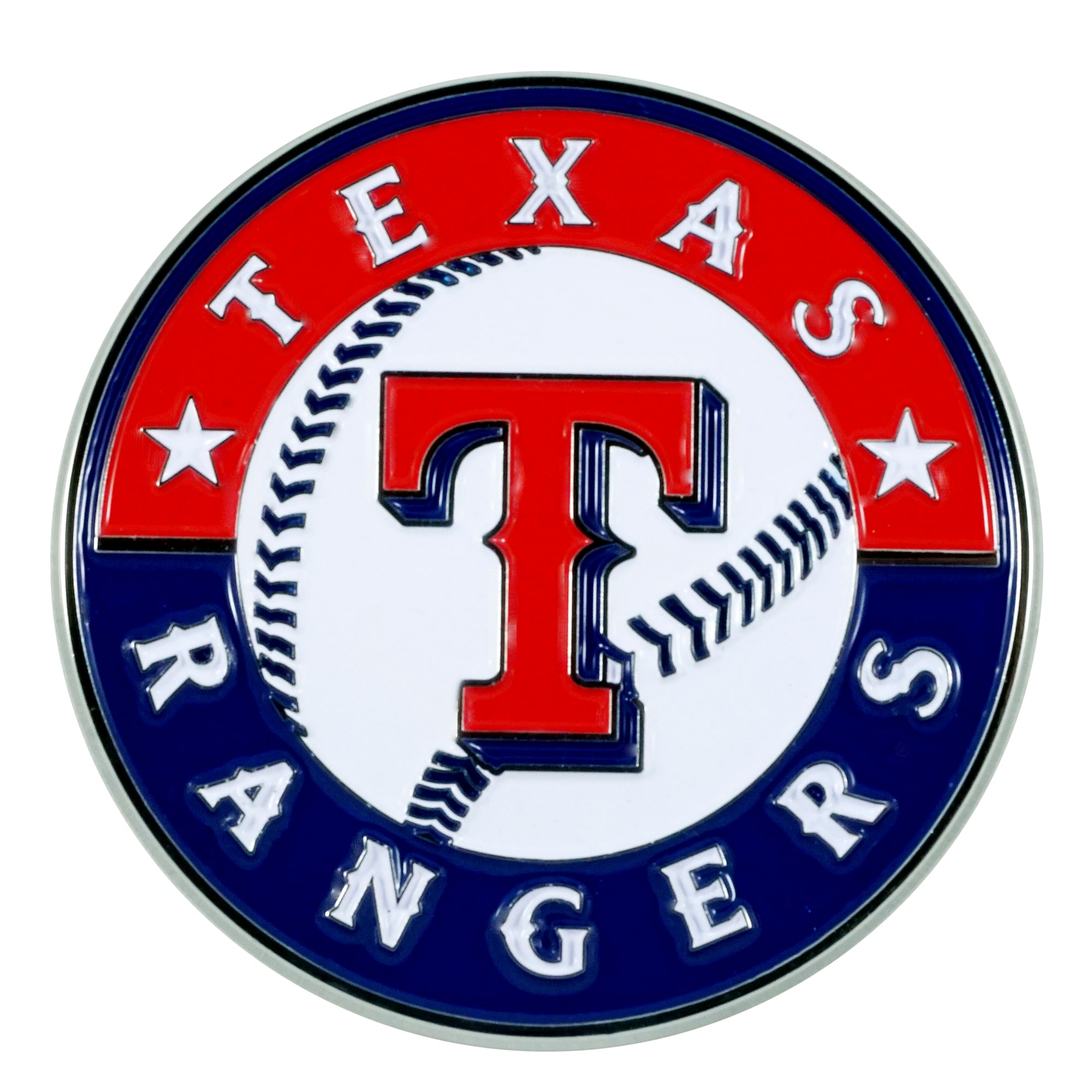 FANMATS Texas Rangers MLB Color Emblem Metal Emblem at