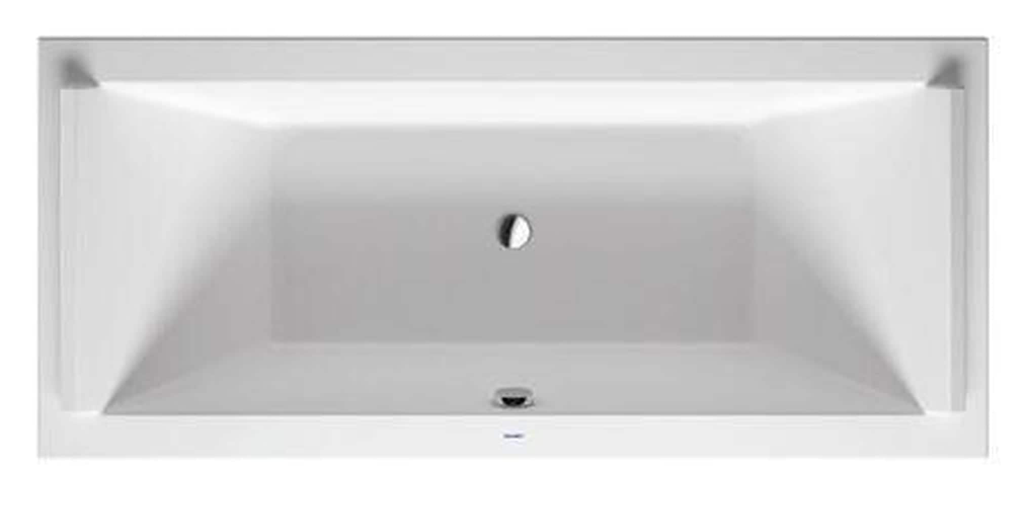 Duravit 700338000000090 Starck 71 in. x 32 in. Rectangular Acrylic Drop-in Bathtub with Center Drain Placement in White