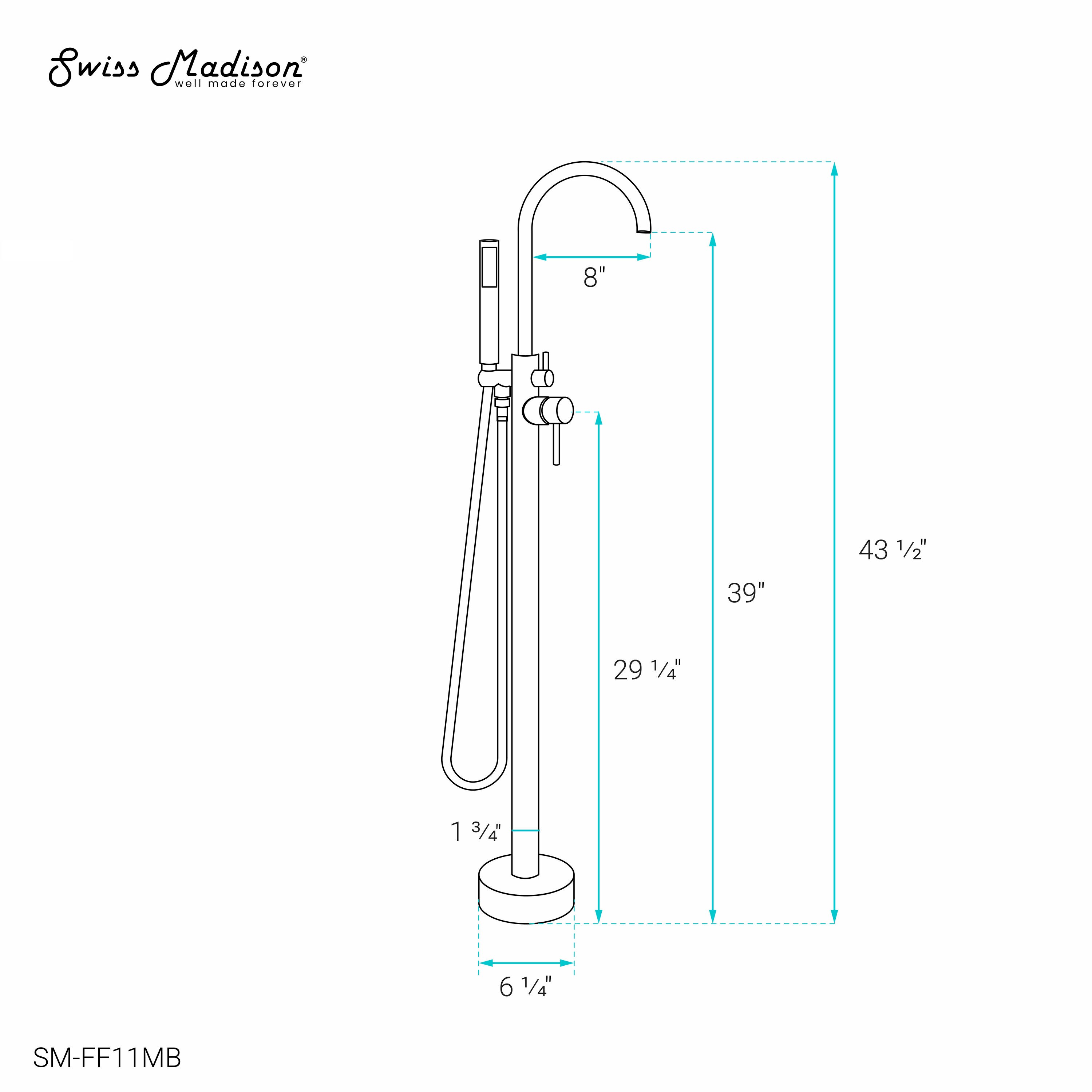Swiss Madison SM-25-FFDIE05BK Roman-Tub-Faucets - View #7