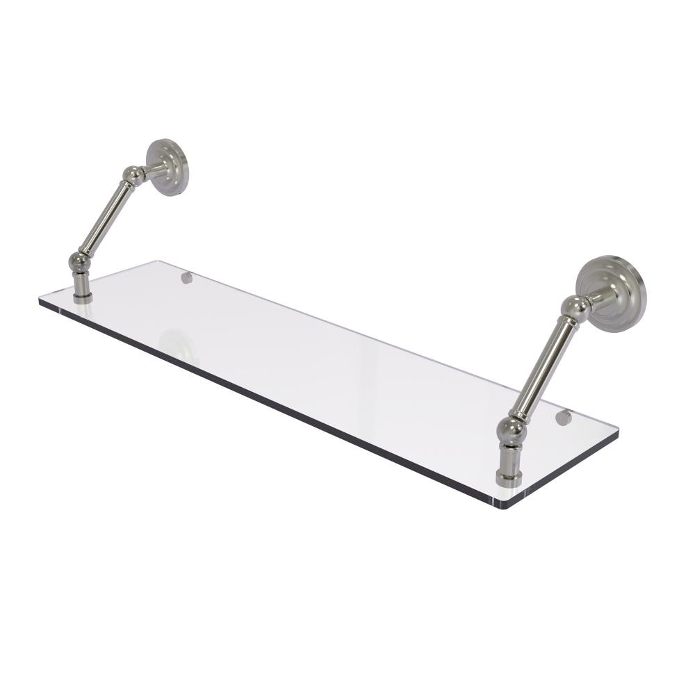 Allied Brass PQN-1-30-SN Prestige Que New Satin Nickel Wall mount Bathroom Shelf ( 30-in x 8-in x 8-in )