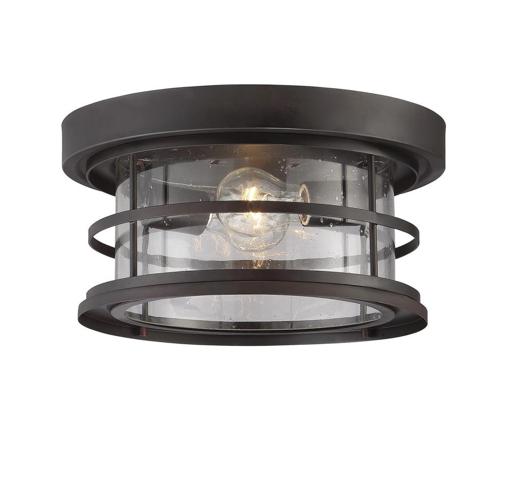 1-Light 13-in English Bronze Flush Mount Light at Lowes.com