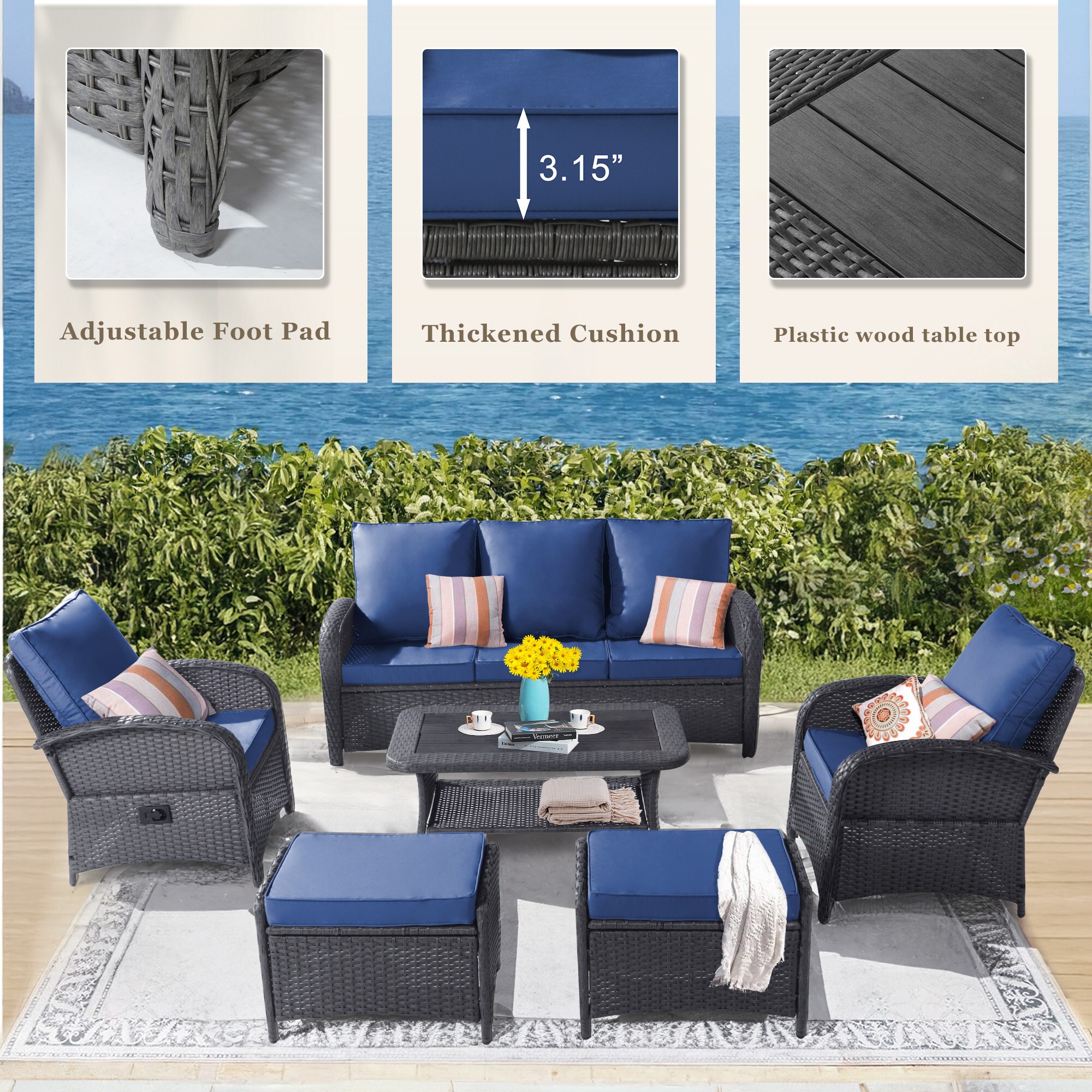 NOBLEMOOD LS-2032BU Patio-Conversation-Sets - View #6