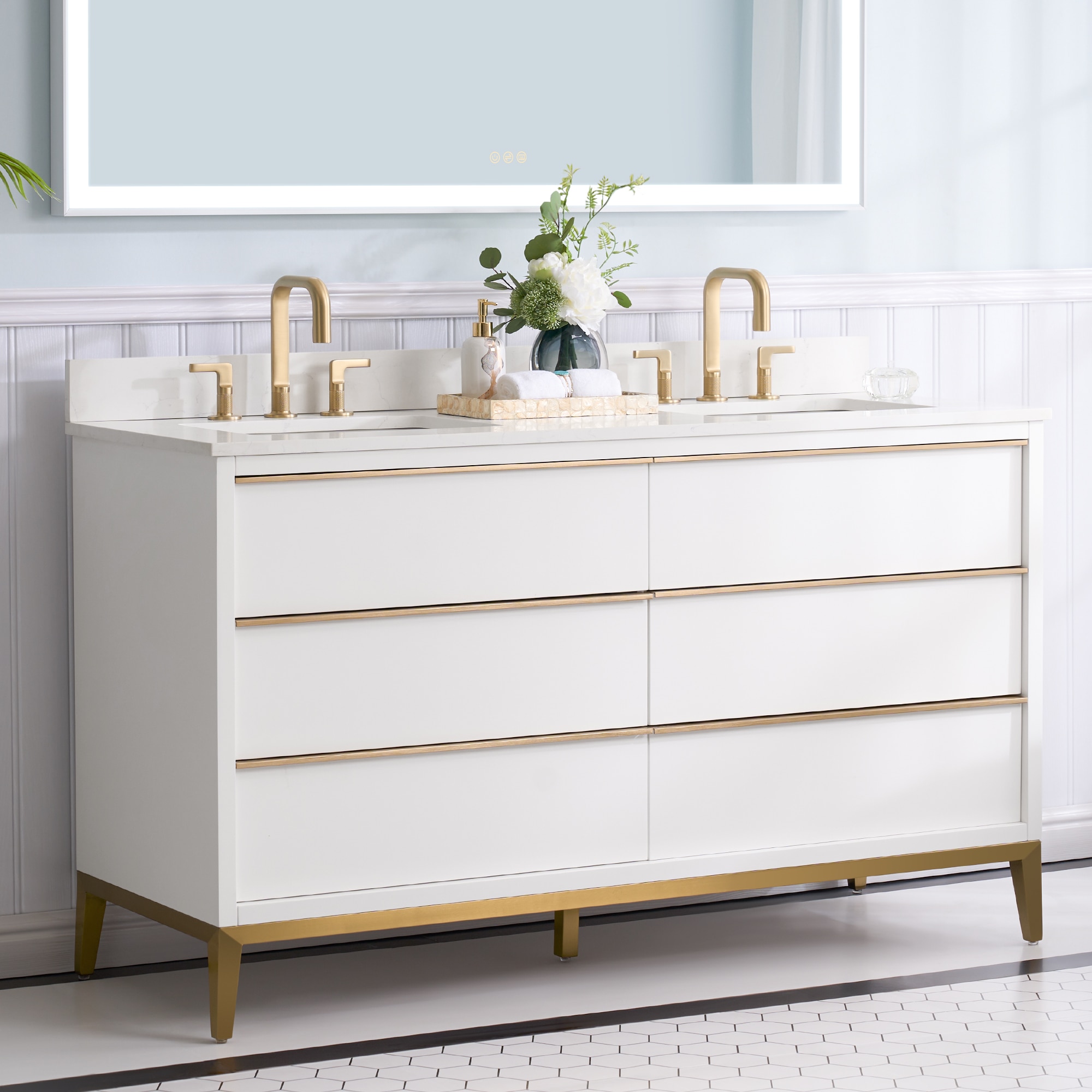 WELLFOR NOLAN60QZ-WT Bath-Vanity-Combo - View #4