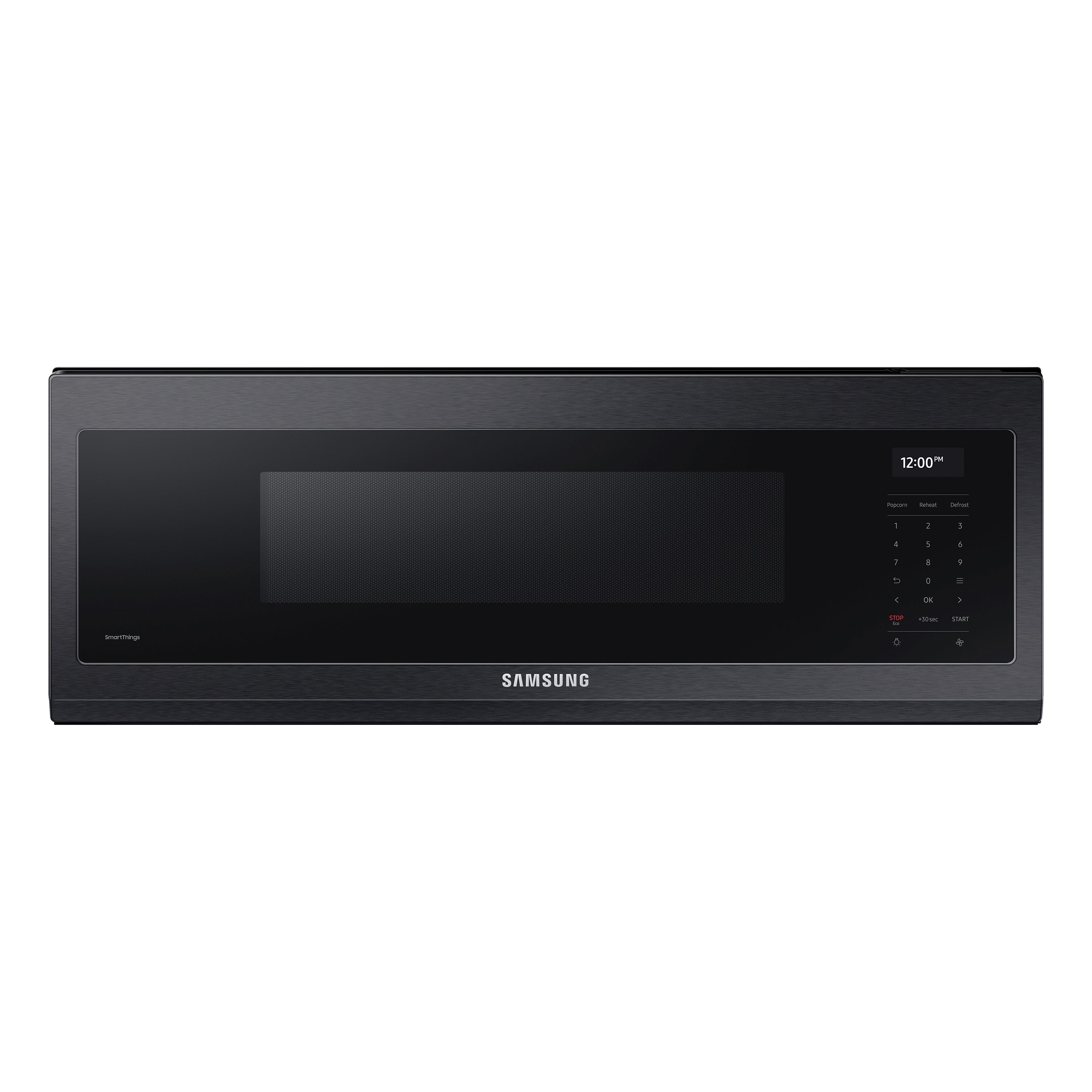 Samsung - 1.1 Cu. ft. Smart Slim Over-the-range Microwave with 550 CFM Hood Ventilation, Wi-Fi & Voice Control - Stainless Steel