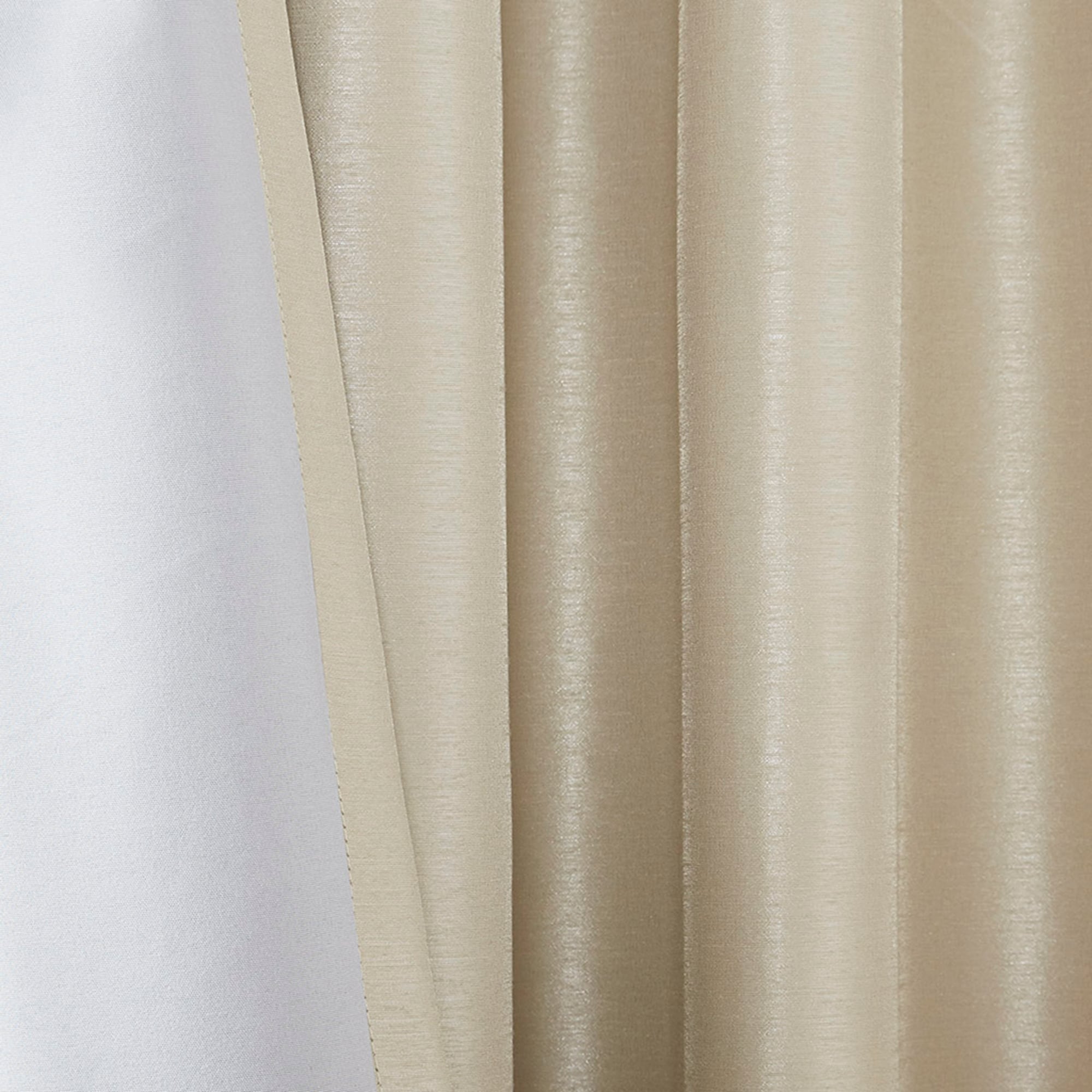 Champagne Faux Silk Blackout Tab Top Window Panel
