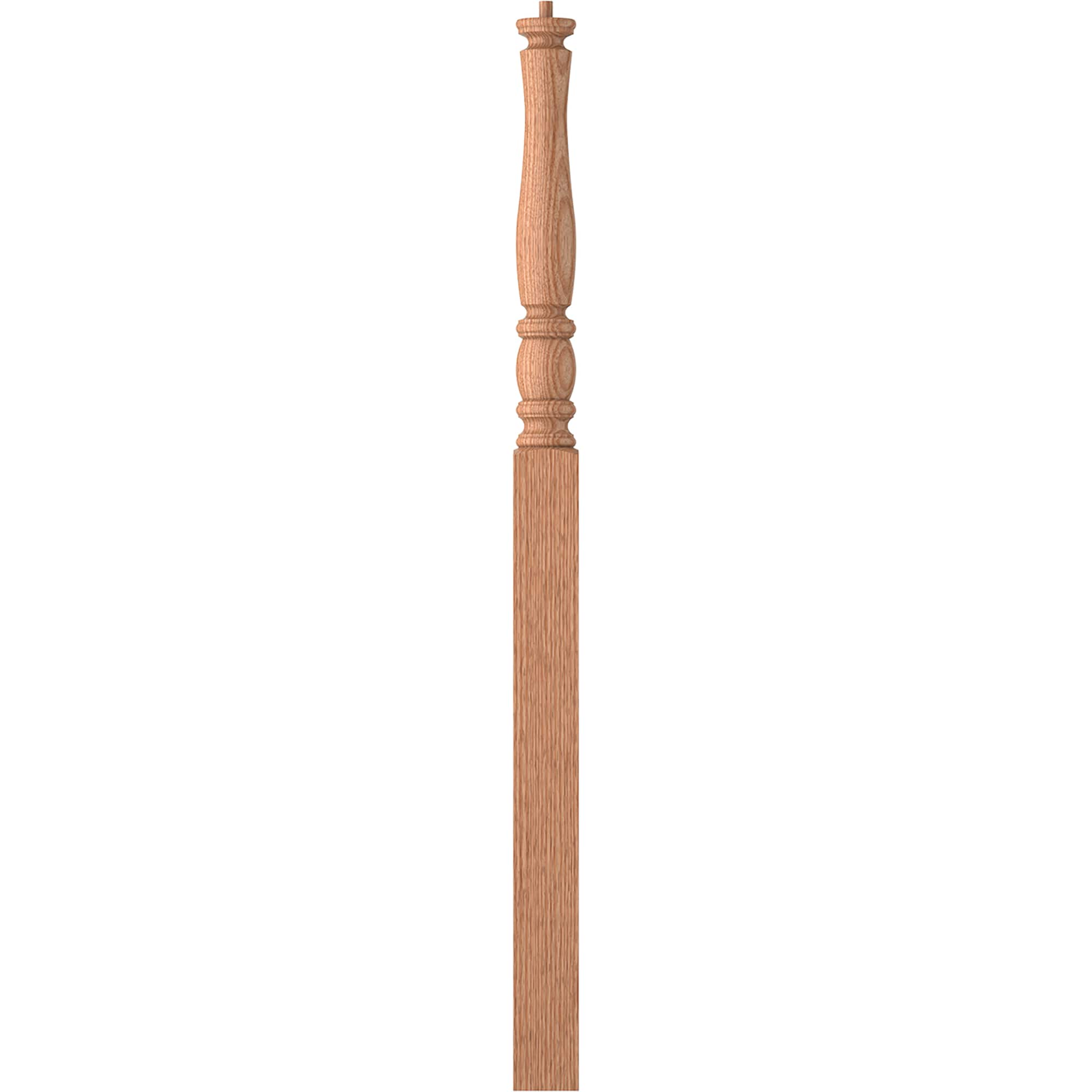 L.J. Smith Stair Systems LJP-3315-O Briarcliffe 3.5-in x 58-in Unfinished Red oak Intermediate Stair Newel Post