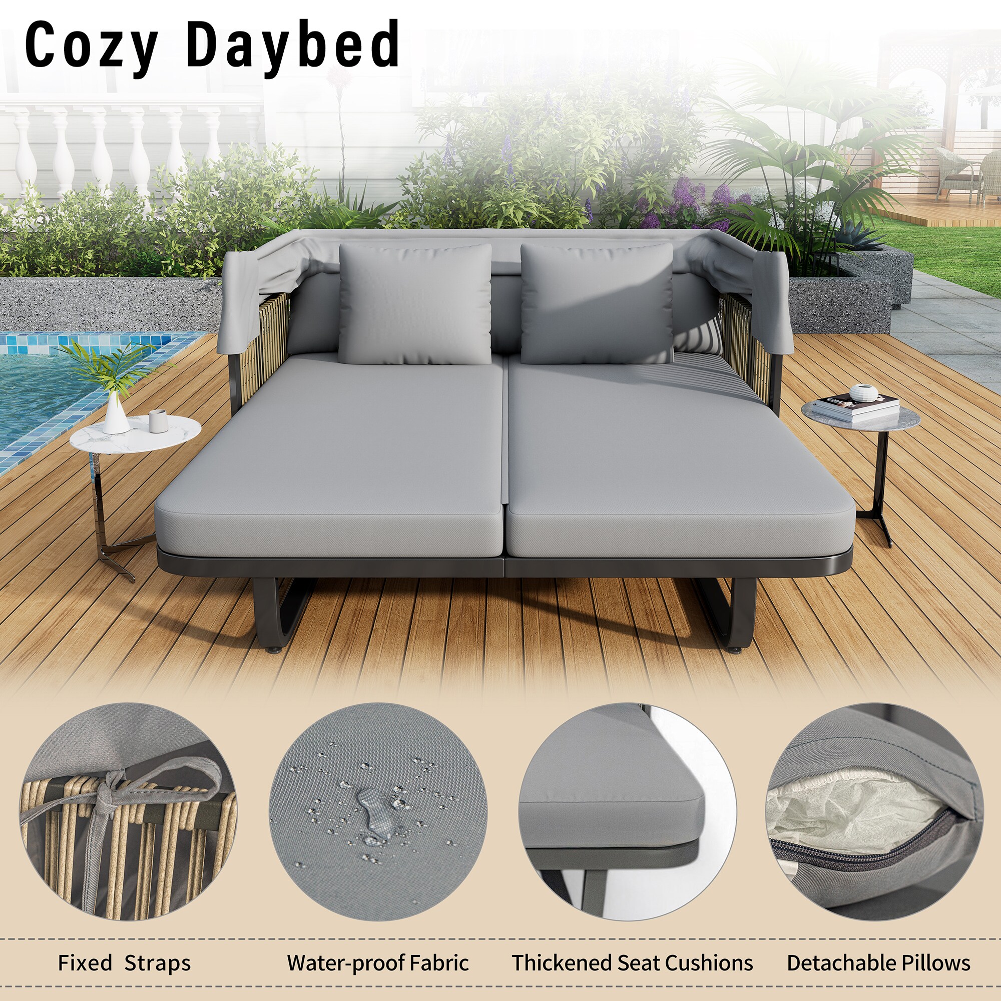 SINOFURN SYA370205GY Patio-Sofas-Daybeds - View #11