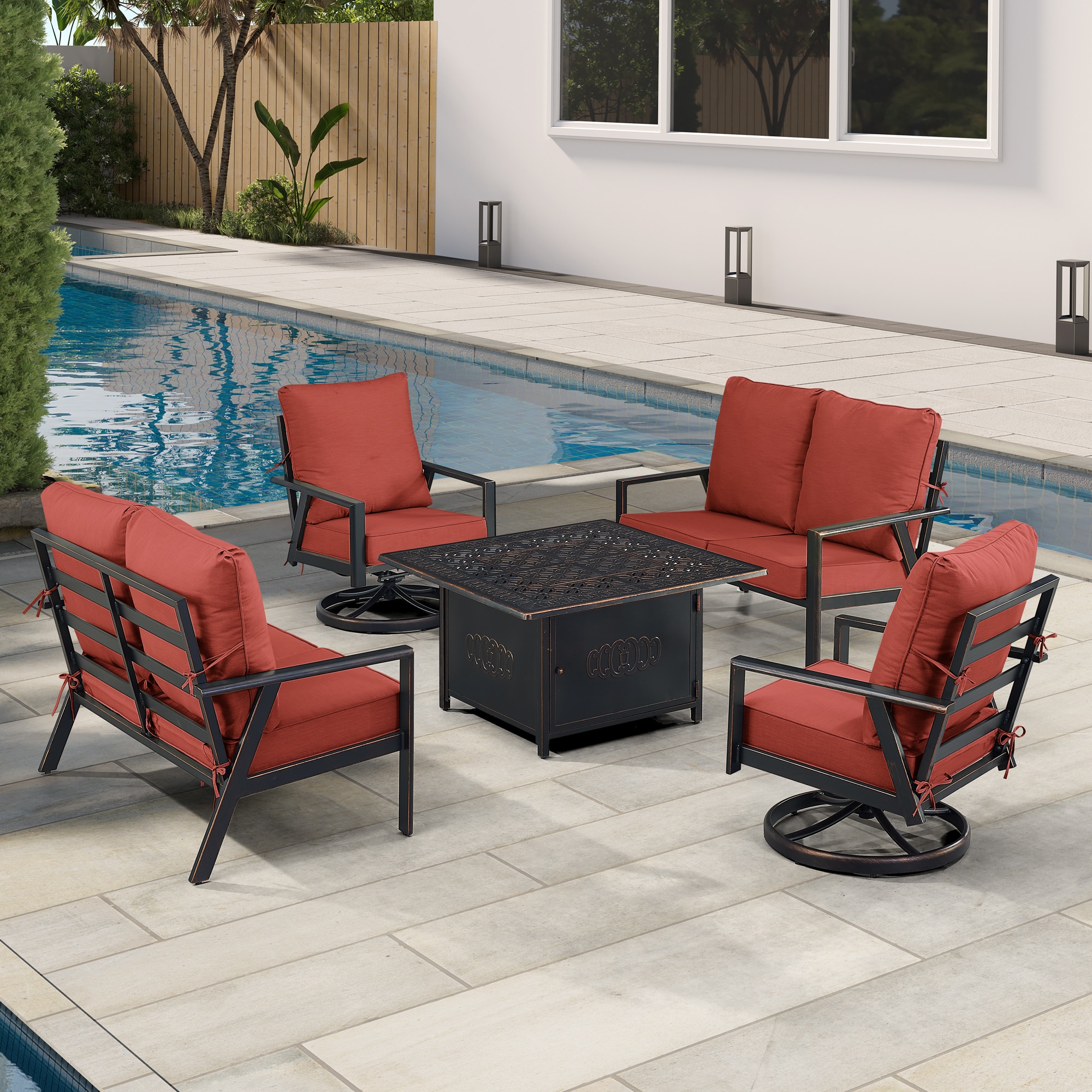Oakland Living LUX2LS2CHRONINRDCUA Patio-Conversation-Sets - View #3