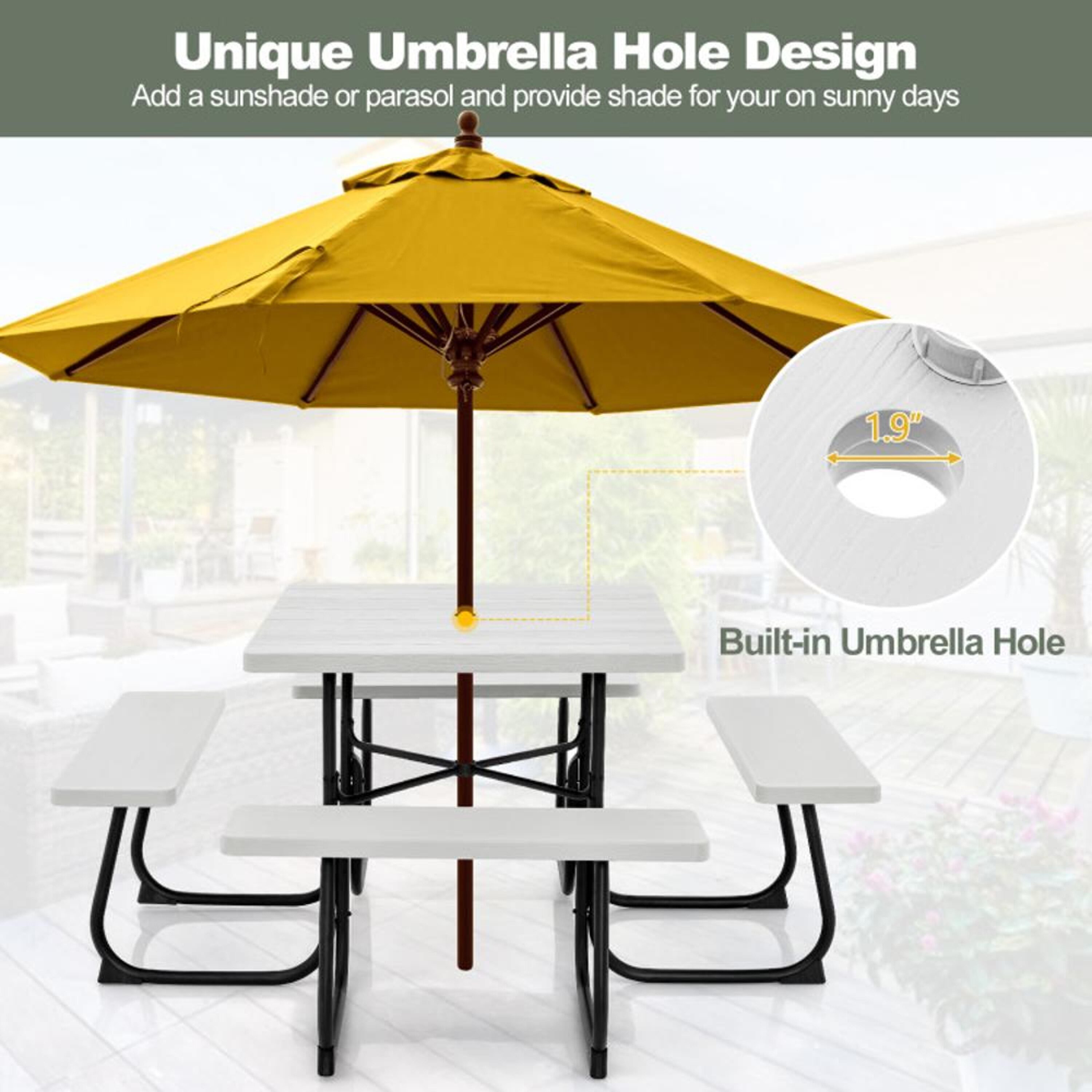 BABOOM BOM-265WH+-CO Picnic-Tables - View #4