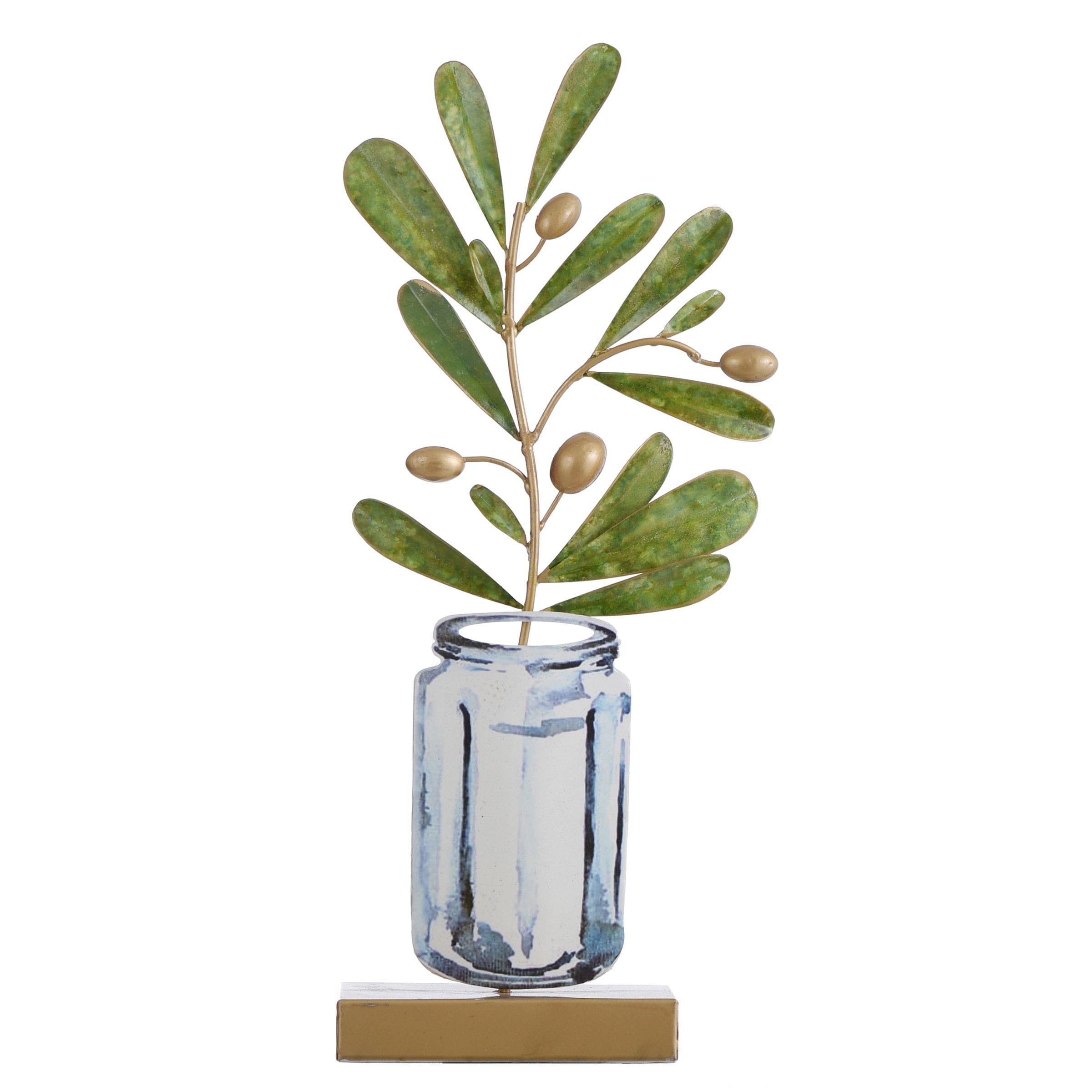 StyleCraft Home Collection AC41112DS Green Metal Craftsman Decorative object