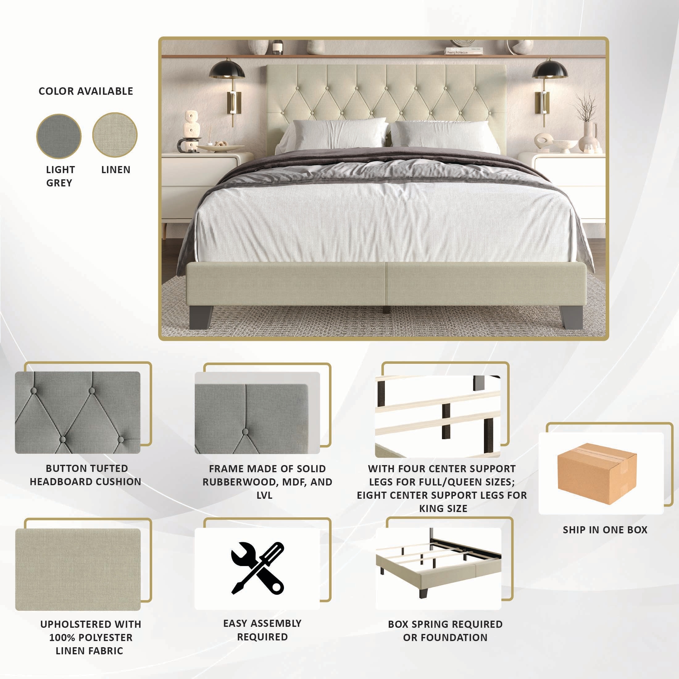CasePiece C8449QUB-LGY-LN beds - View #6