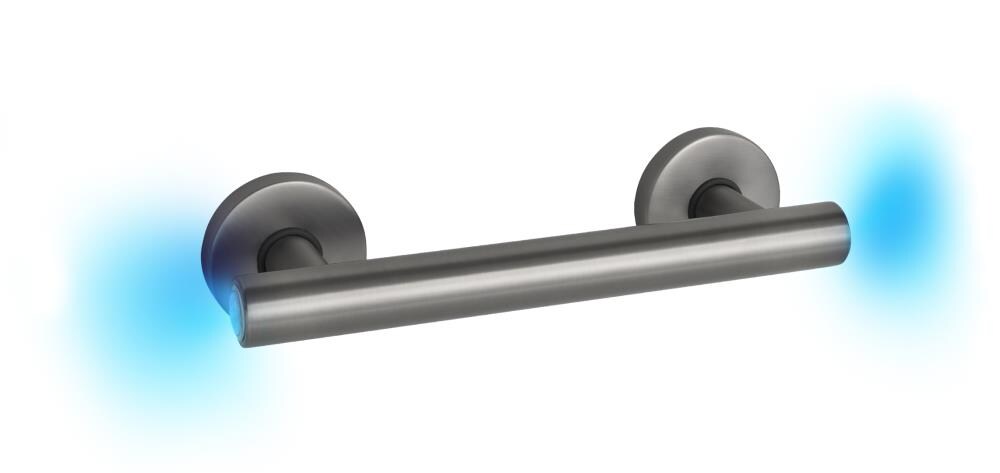 evekare EVK-0284-ICU LED grab bar 12-in Gunmetal Wall Mount ADA Compliant Grab Bar (550-lb Weight Capacity)
