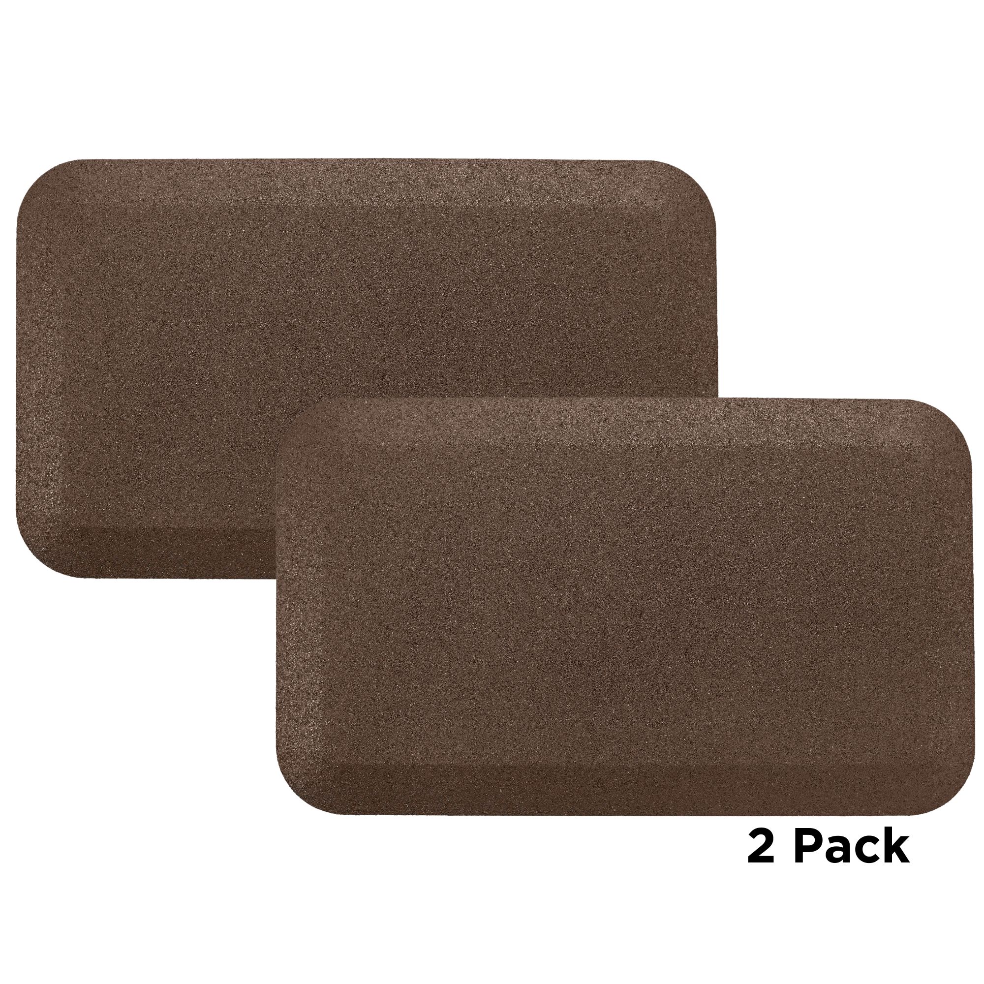 GroundSmart DCMAT24X40BN2 24-in L x 40-in W x 1-in H Rectangle Brown Rubber Paver Multi-pack