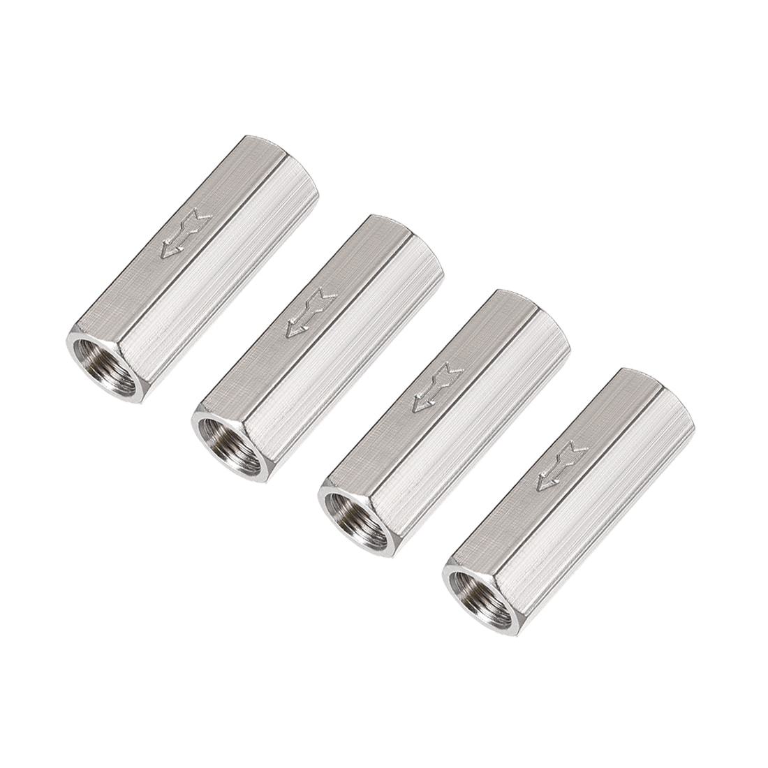 Unique Bargains Nickel-Plated Copper One Way Air Check Valve G 1/8 Female Threaded Full Port Check Valve 4pcs