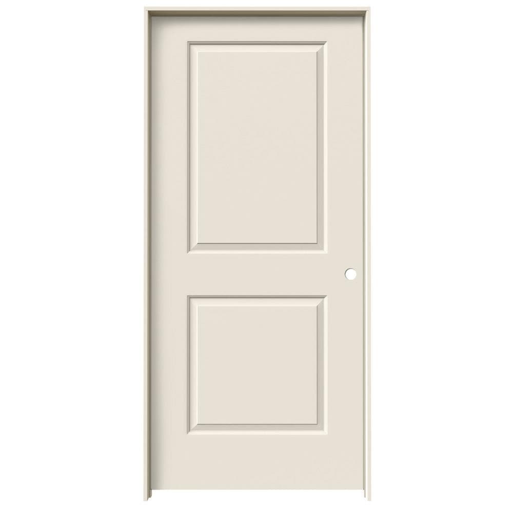 JELD-WEN 36-in x 80-in Hollow Core 2-panel Square Left Hand Smooth Primed Molded Composite Flat Jamb Single Prehung Interior Door in White -  JW225700306