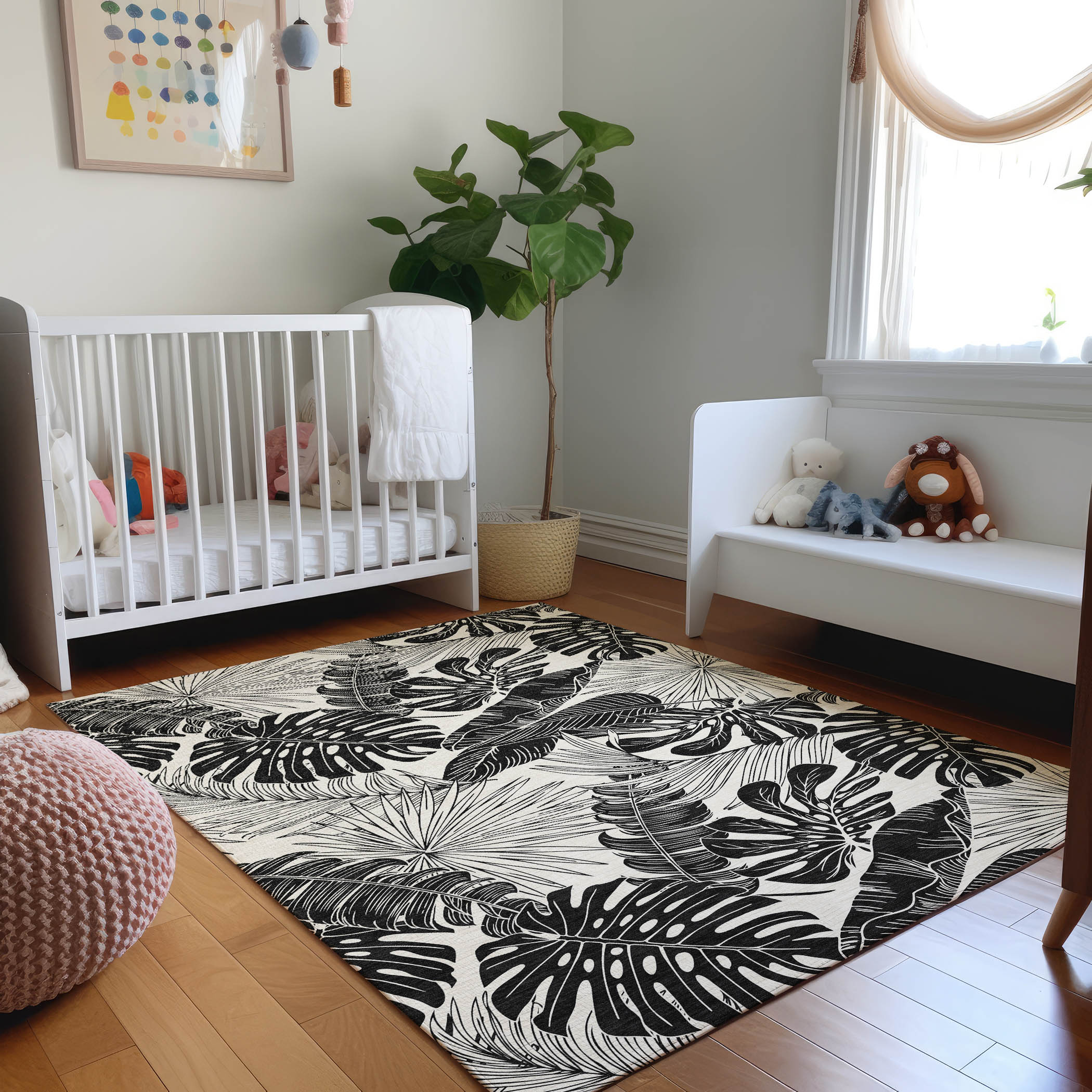 Addison Rugs AMF211MI5X8 Mayfield AMF211MI 5 x 7 (ft) Loomed Polyester Midnight Rectangular Indoor Abstract Machine washable Area rug