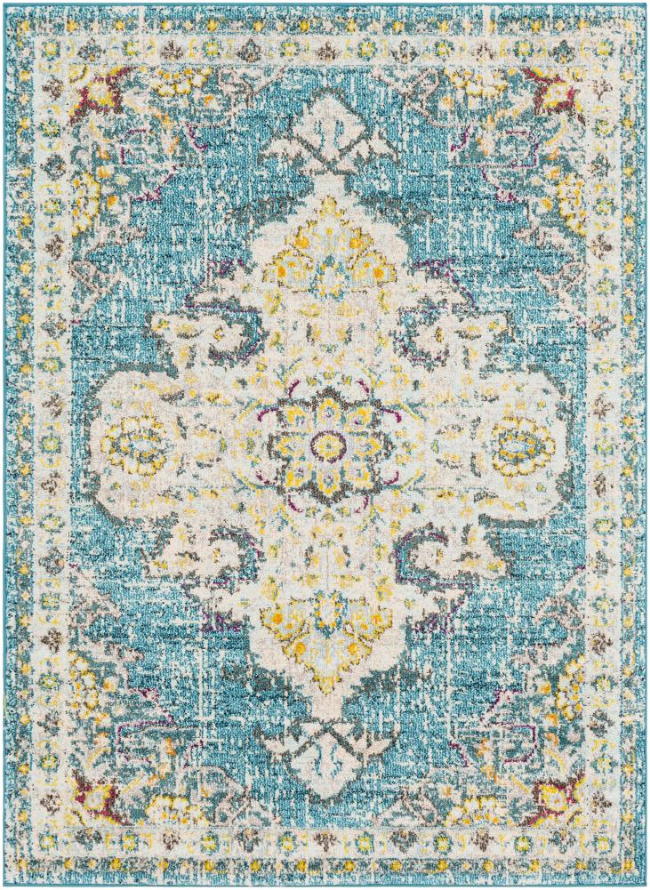 Surya MRC2310-710103 Morocco 8 x 10 Teal Medallion Oriental Area Rug