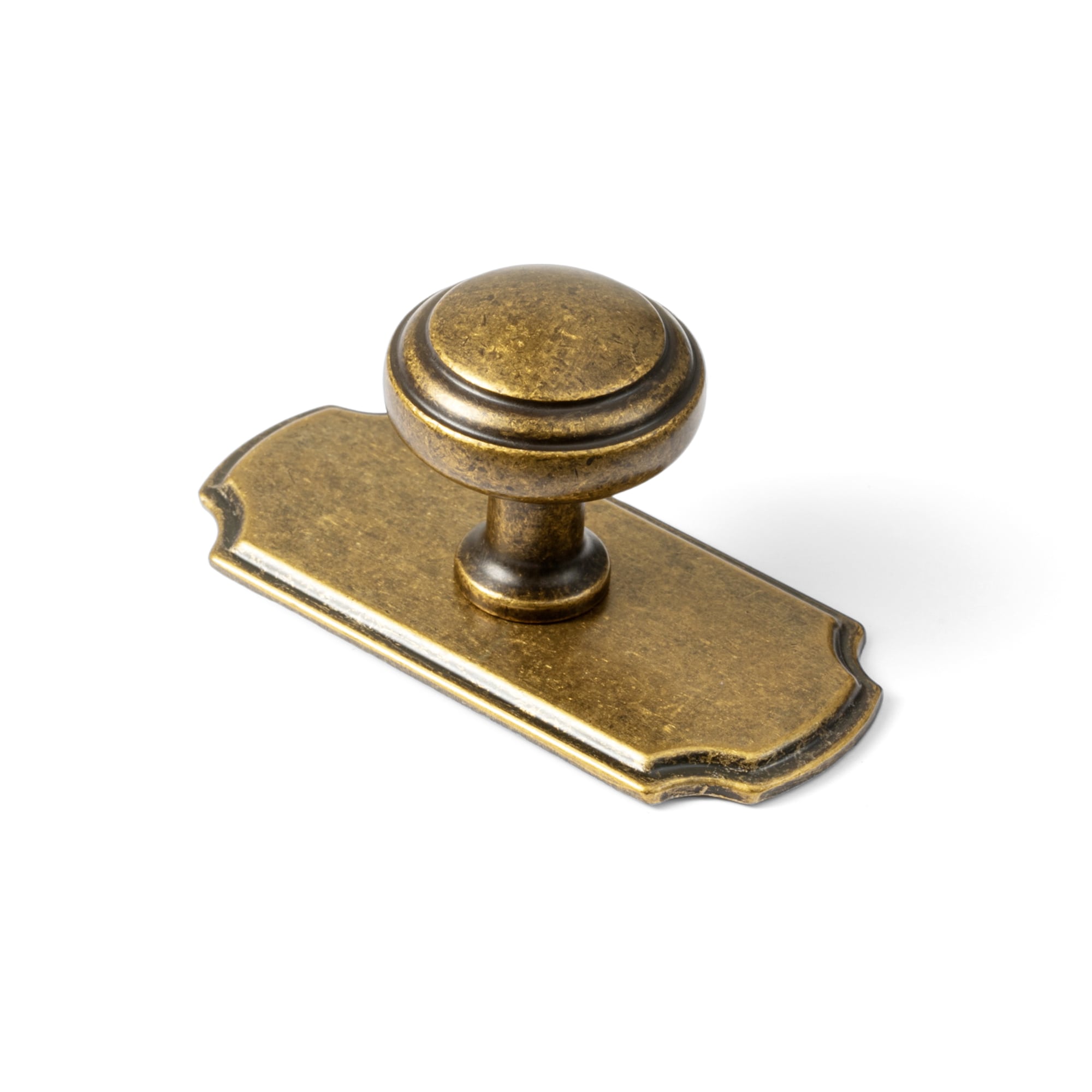 Miaokesen 6-Pack Antique Brass Cabinet Knobs with Blackplate