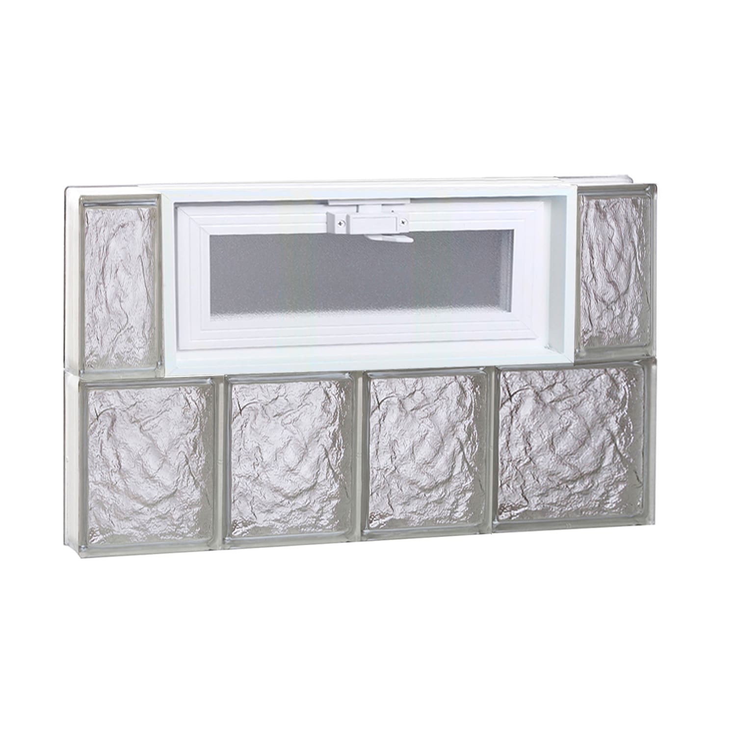 REDI2SET Ice Glass 25-in X 15.5-in Frameless Replacement Glass Block ...