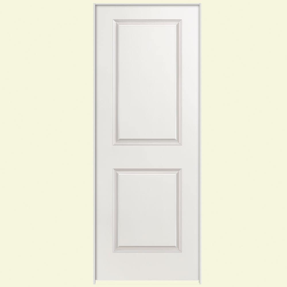 Masonite 690532 32-in x 80-in Primed 2-panel square Smooth Hollow core Primed Molded composite Slab Door