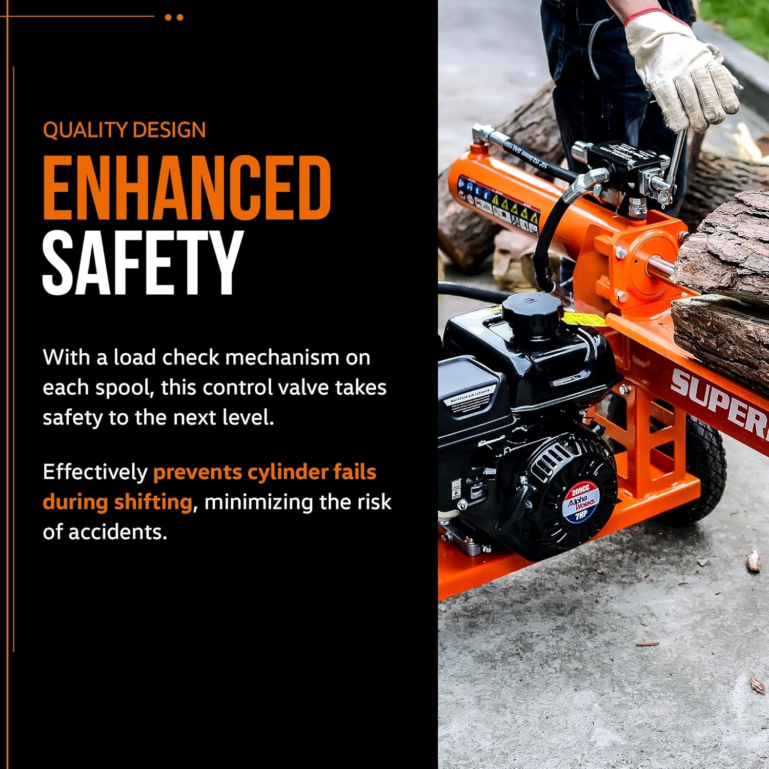 SuperHandy GUO102 Log-Splitter-Base-Attachments - View #7