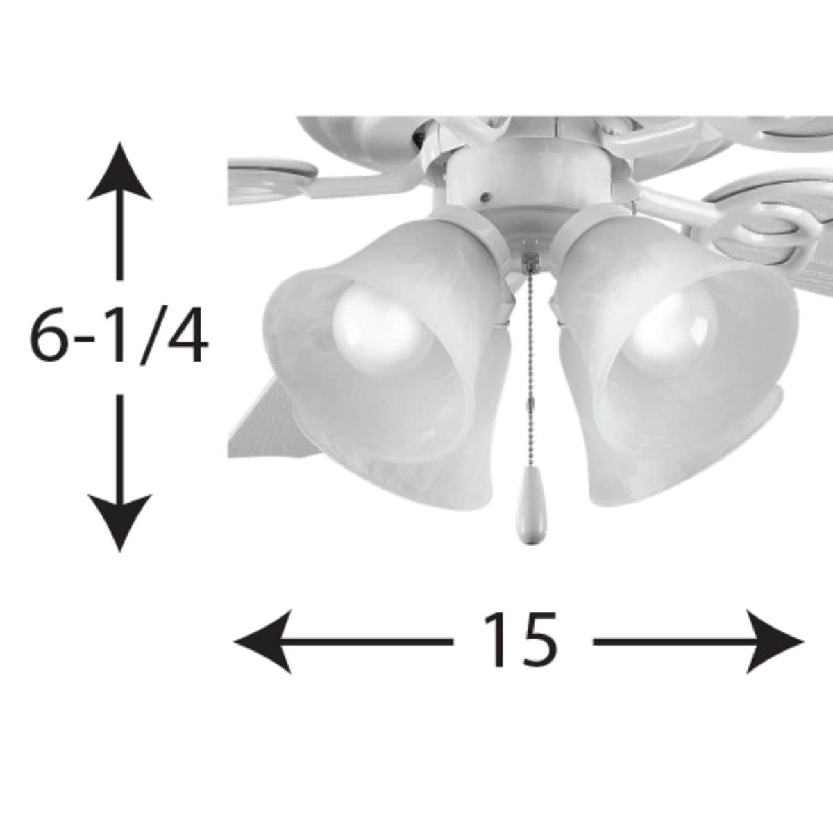 Progress Lighting P2610-30WB Ceiling-Fan-Blade-Arms - View #2
