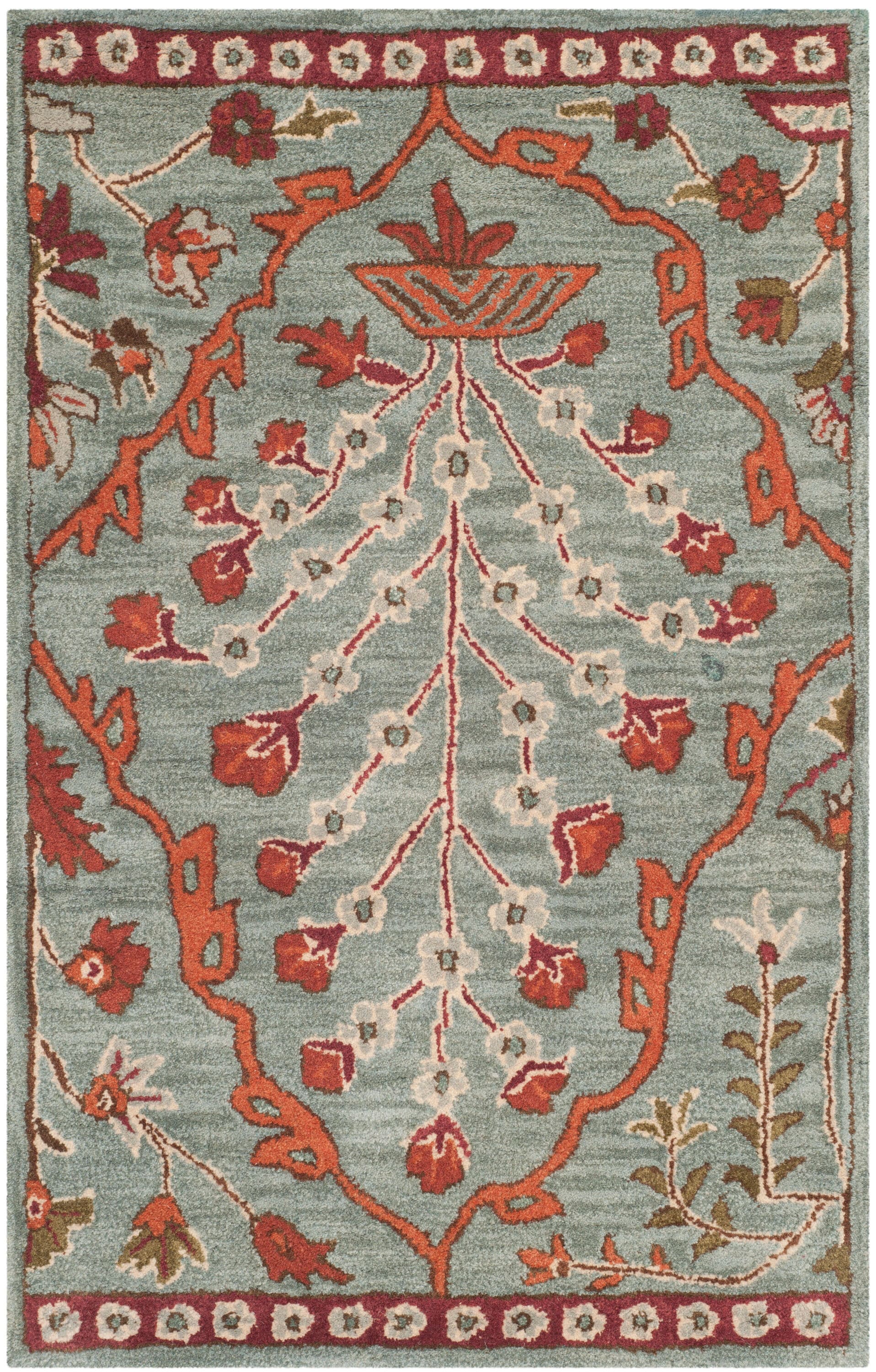 Wyndham 206A Blue Rust 2 x 3 Rectangular Area rug
