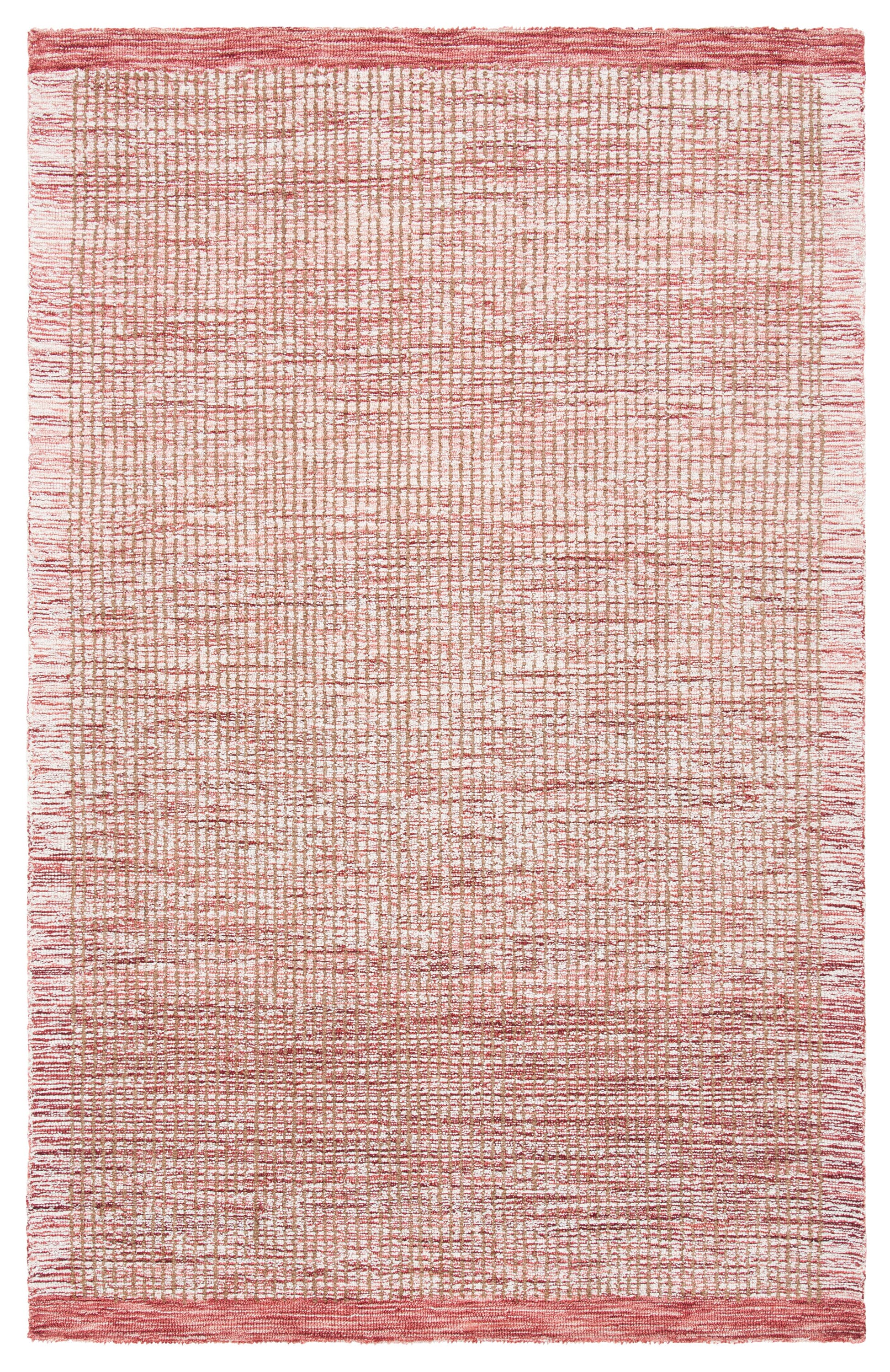 Safavieh MET151Q-5 Metro Gieneke 5 x 8 (ft) Tufted Wool Ivory/Red Rectangular Indoor Border Bohemian/Eclectic Area rug